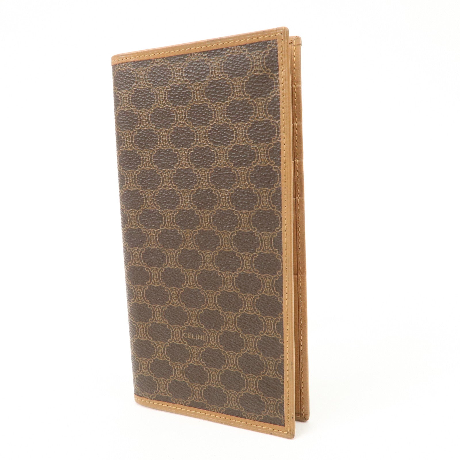 CELINE Macadam PVC Leather Long Wallet Brown