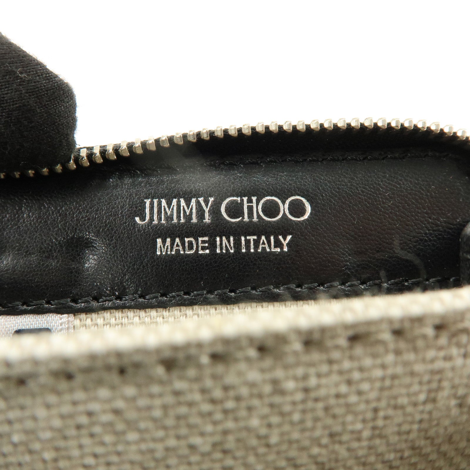 JIMMY CHOO Penny Star Studs Leather Coin Case Coin Wallet Black