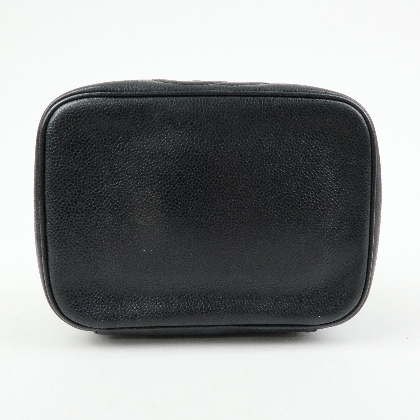 CHANEL COCO Mark Caviarskin Hand Bag Vanity Case Black A01997