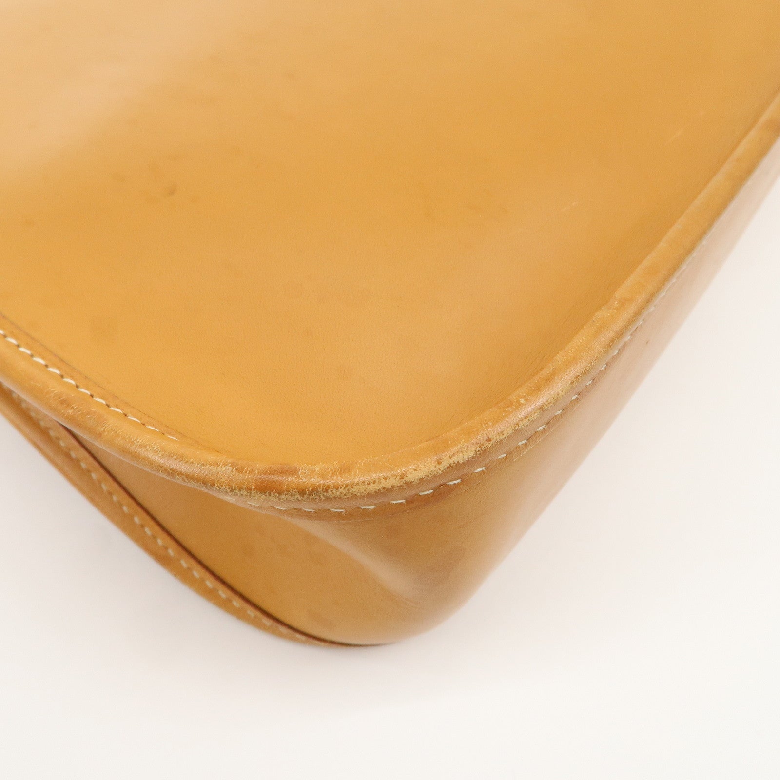 HERMES Leather Vespa PM J Engraved Shoulder Bag Brown Silver HDW