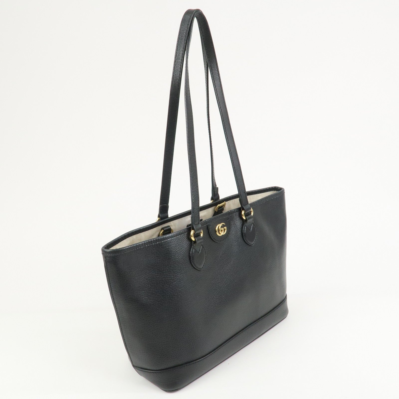 GUCCI GG Marmont Leather Tote Bag Shoulder Bag Black 765043