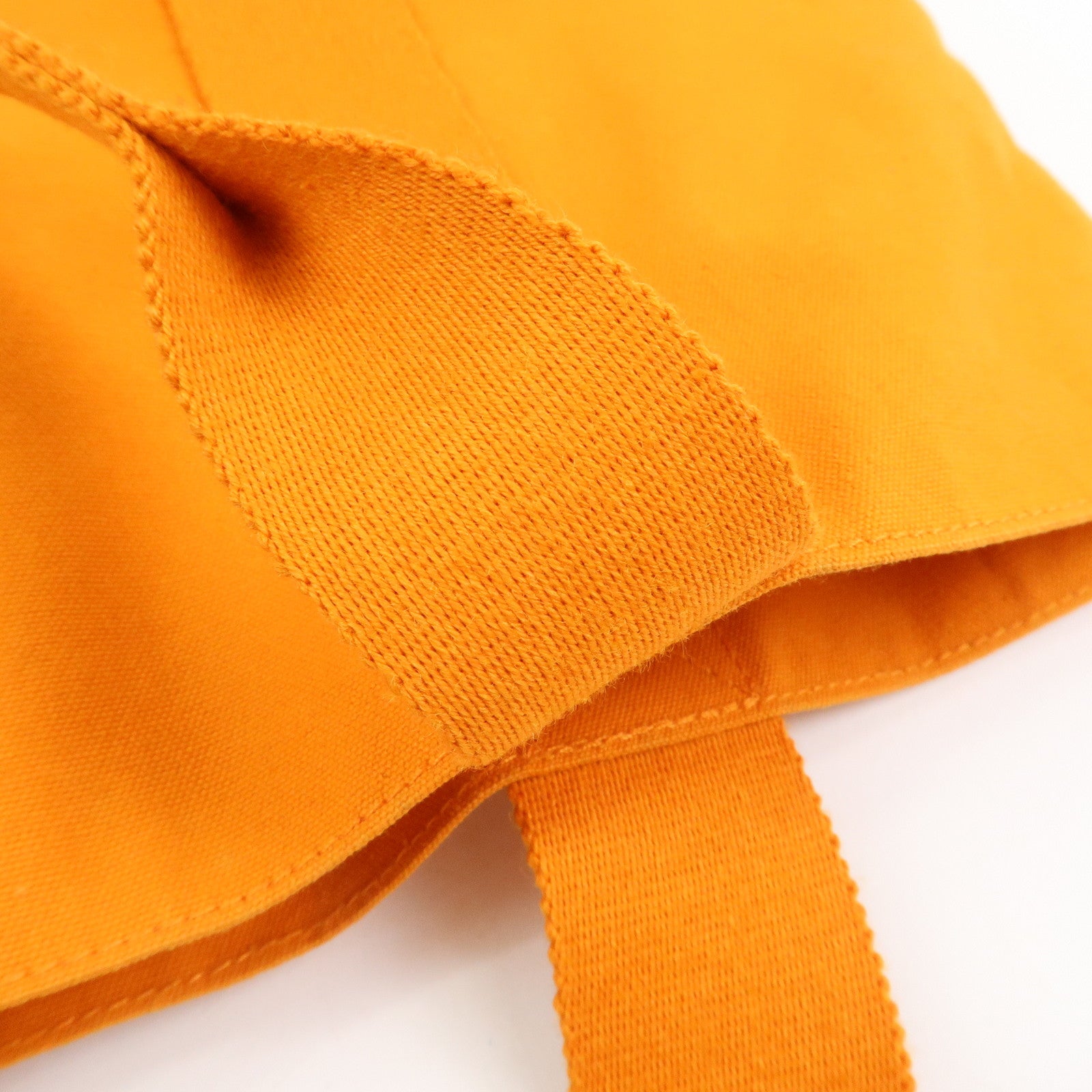 HERMES Fourre Tout Cabas Canvas Hawaii Limited Tote Bag Orange