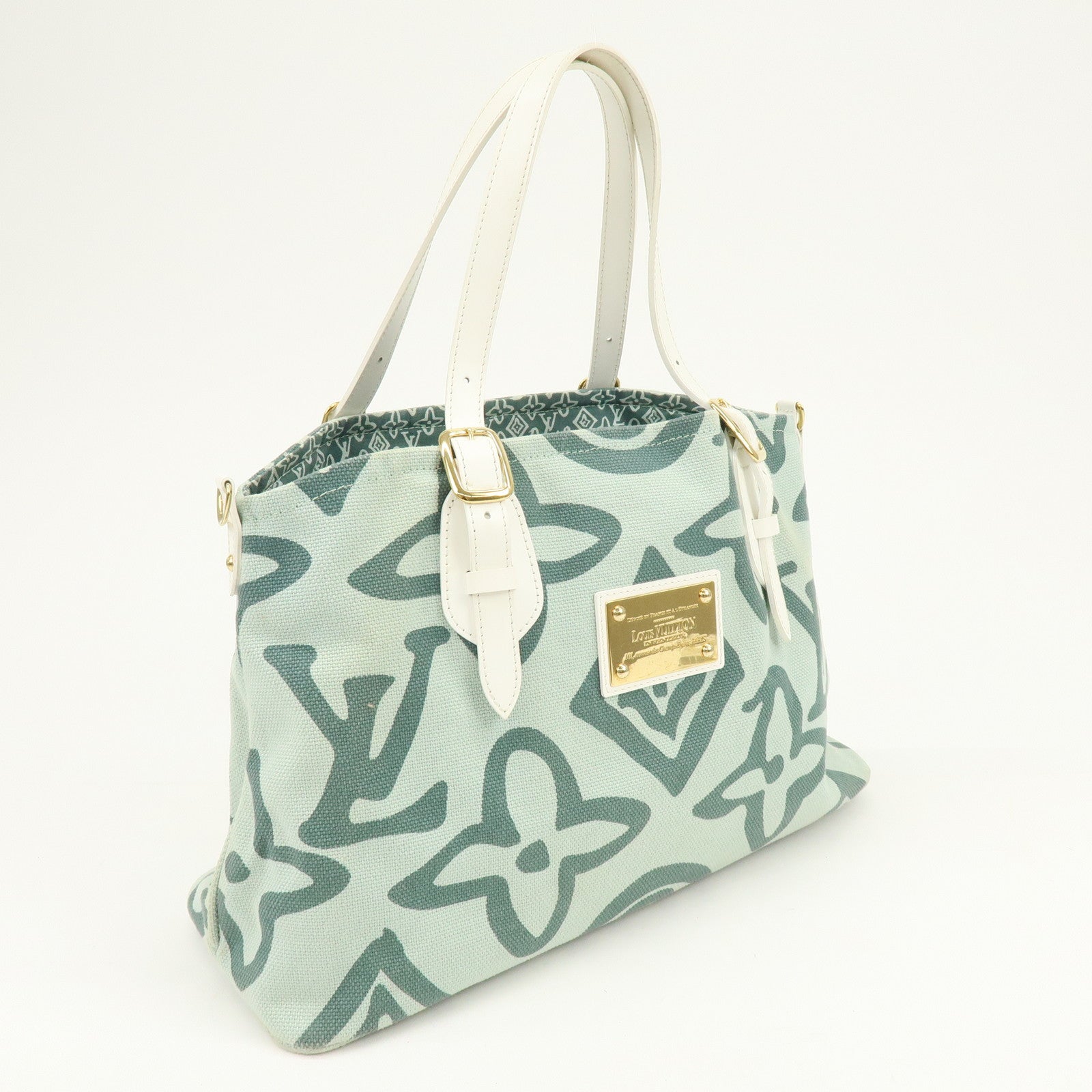 Louis Vuitton Cruise Line Tahitienne PM Canvas Tote Bag Mint M95678