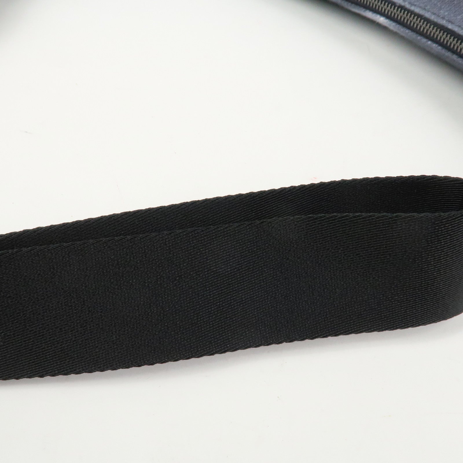 JIMMY CHOO Logo Canvas Leather Shoulder Bag Crossbody Bag Navy