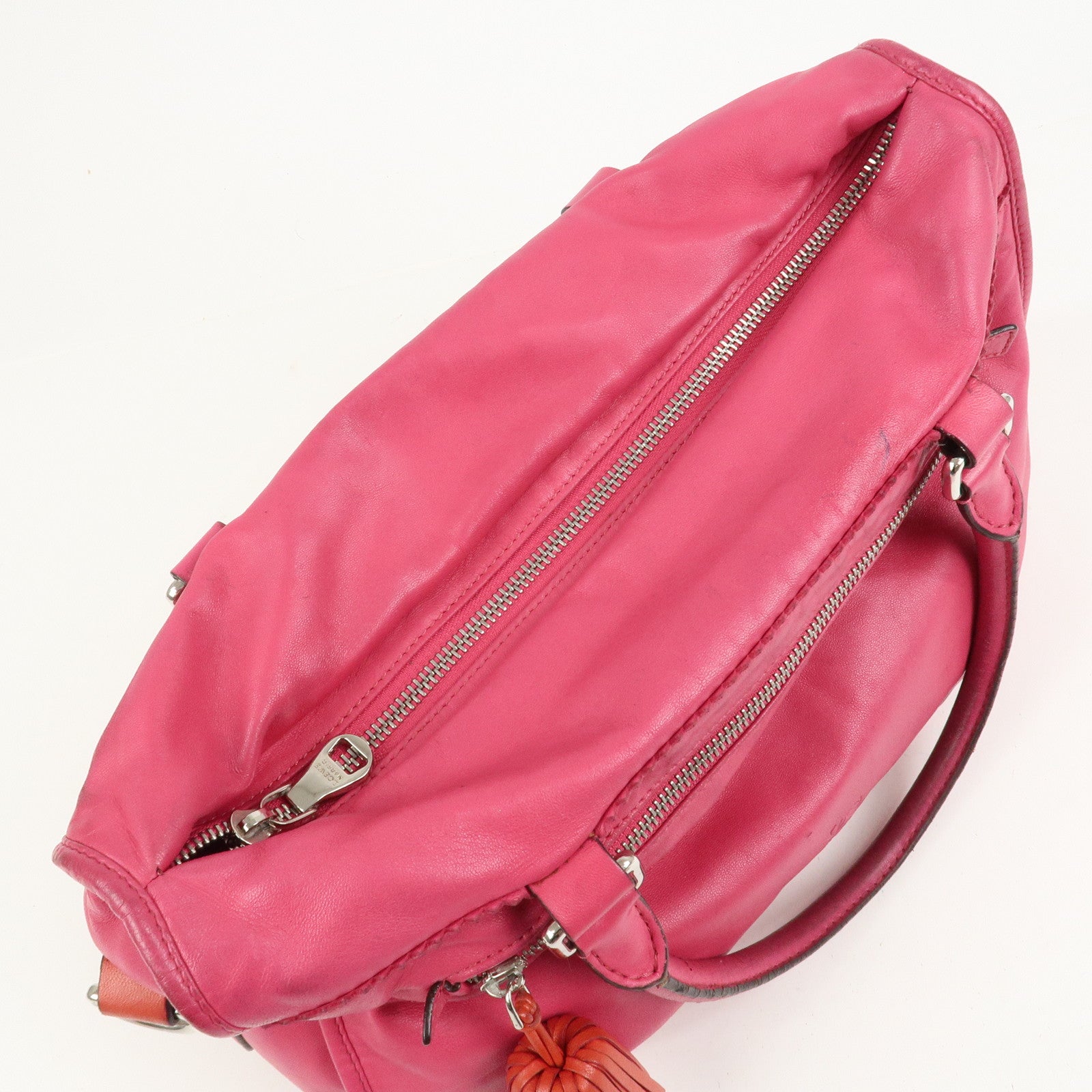 LOEWE Seville Anagram Nappa Leather 2Way Shoulder Hand Bag Pink