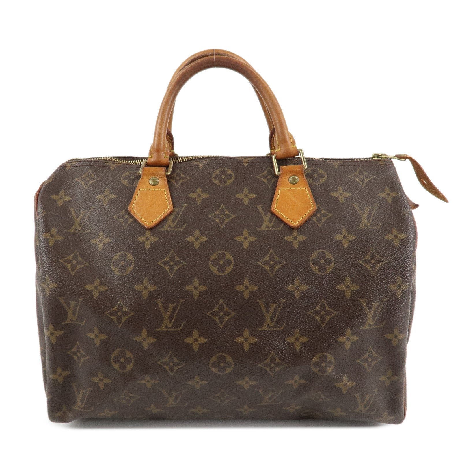 Louis Vuitton Monogram Speedy 30 Boston Bag Hand Bag Brown M41526 Used