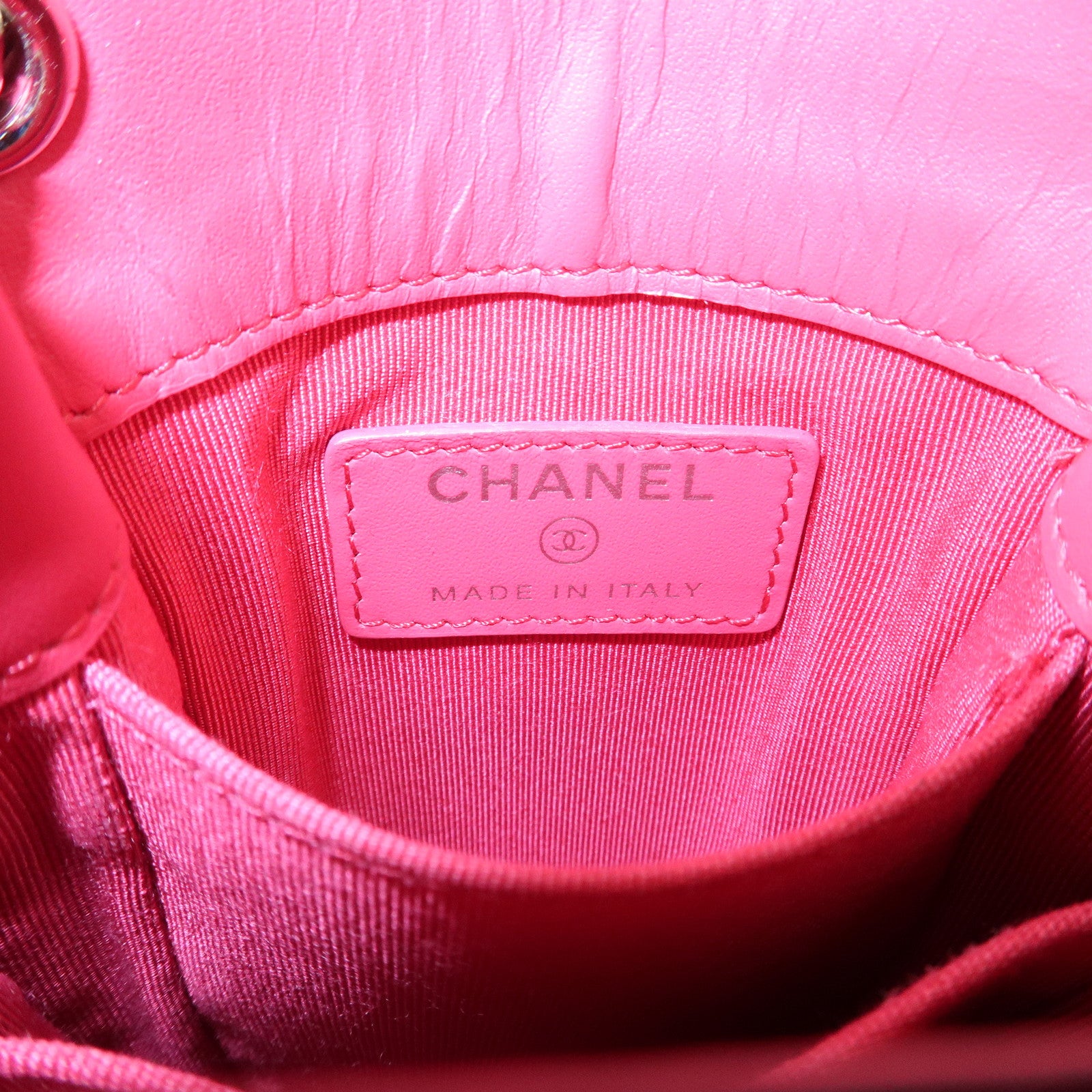 CHANEL COCO Mark Chain Shoulder Crossbody Bag Red Pink A92304