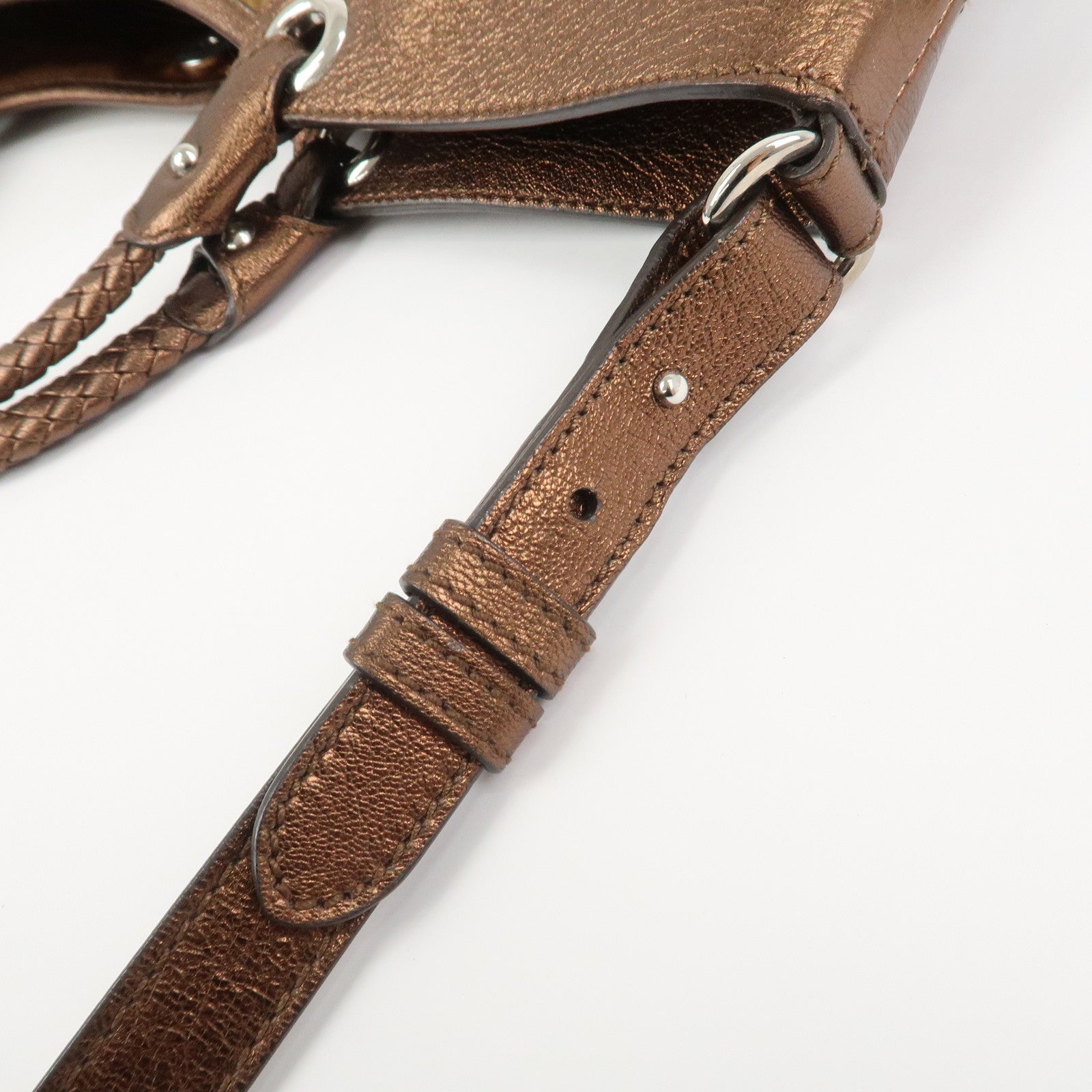 Ferragamo Nylon 2Way Bag Hand Bag Shoulder Bag Brown AU-21 C094