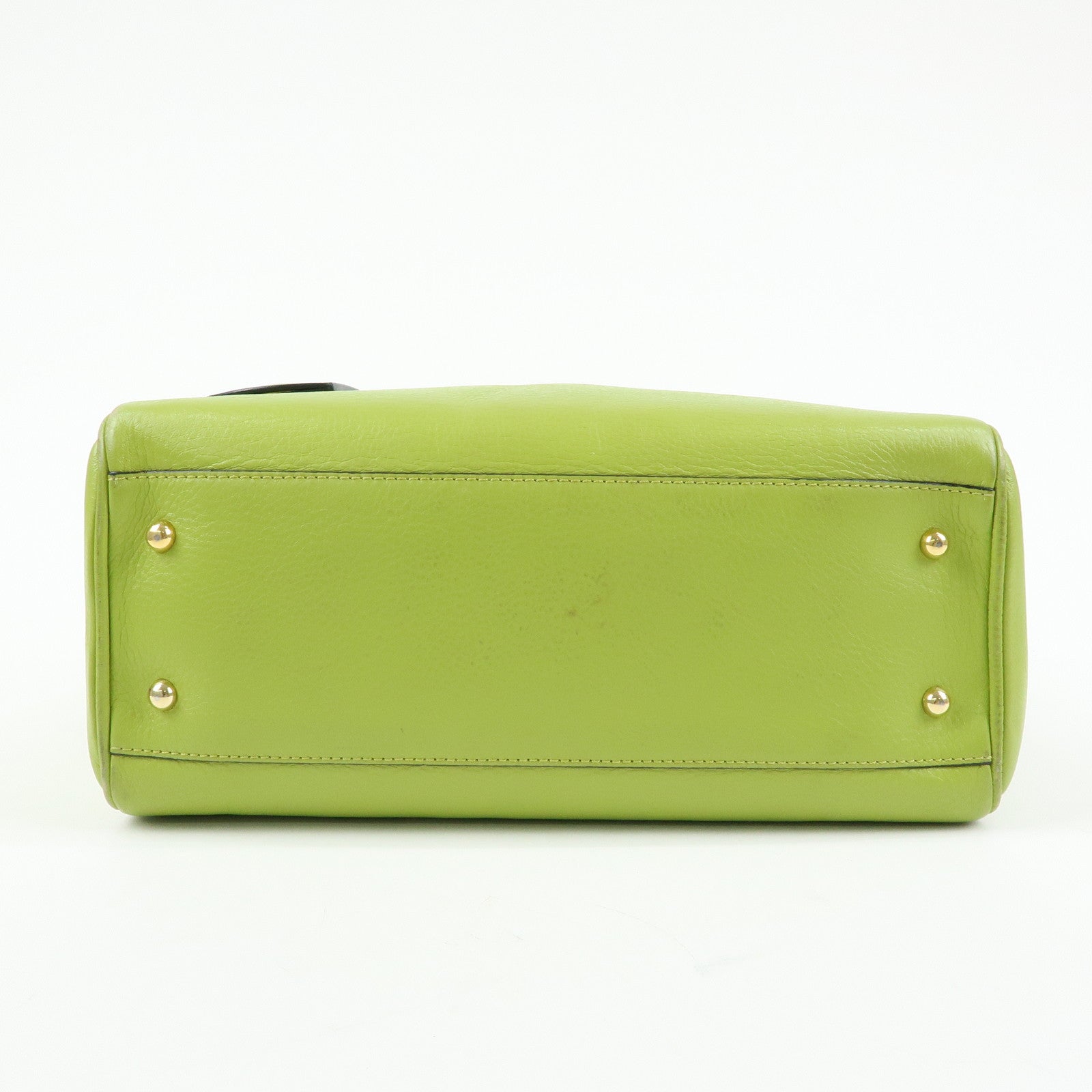 LOEWE Heritage Leather Tote Bag Hand Bag Light Green