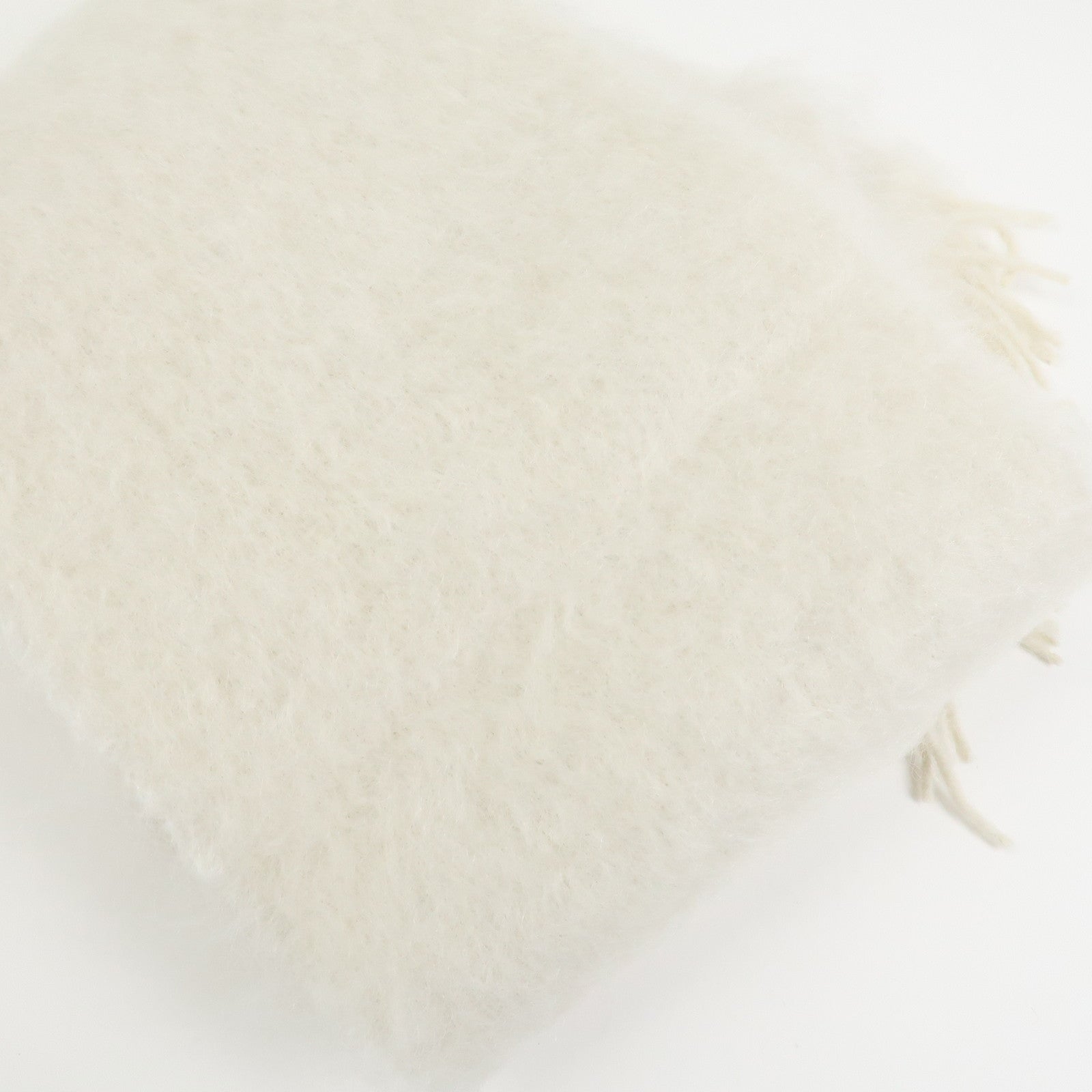 LOEWE Anagram Wool Scarf Stole Muffler Ivory