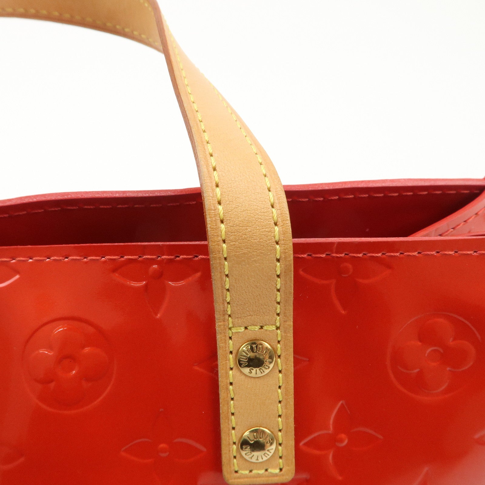 Louis Vuitton Monogram Vernis Lead PM Hand Bag Rouge M91088 Used