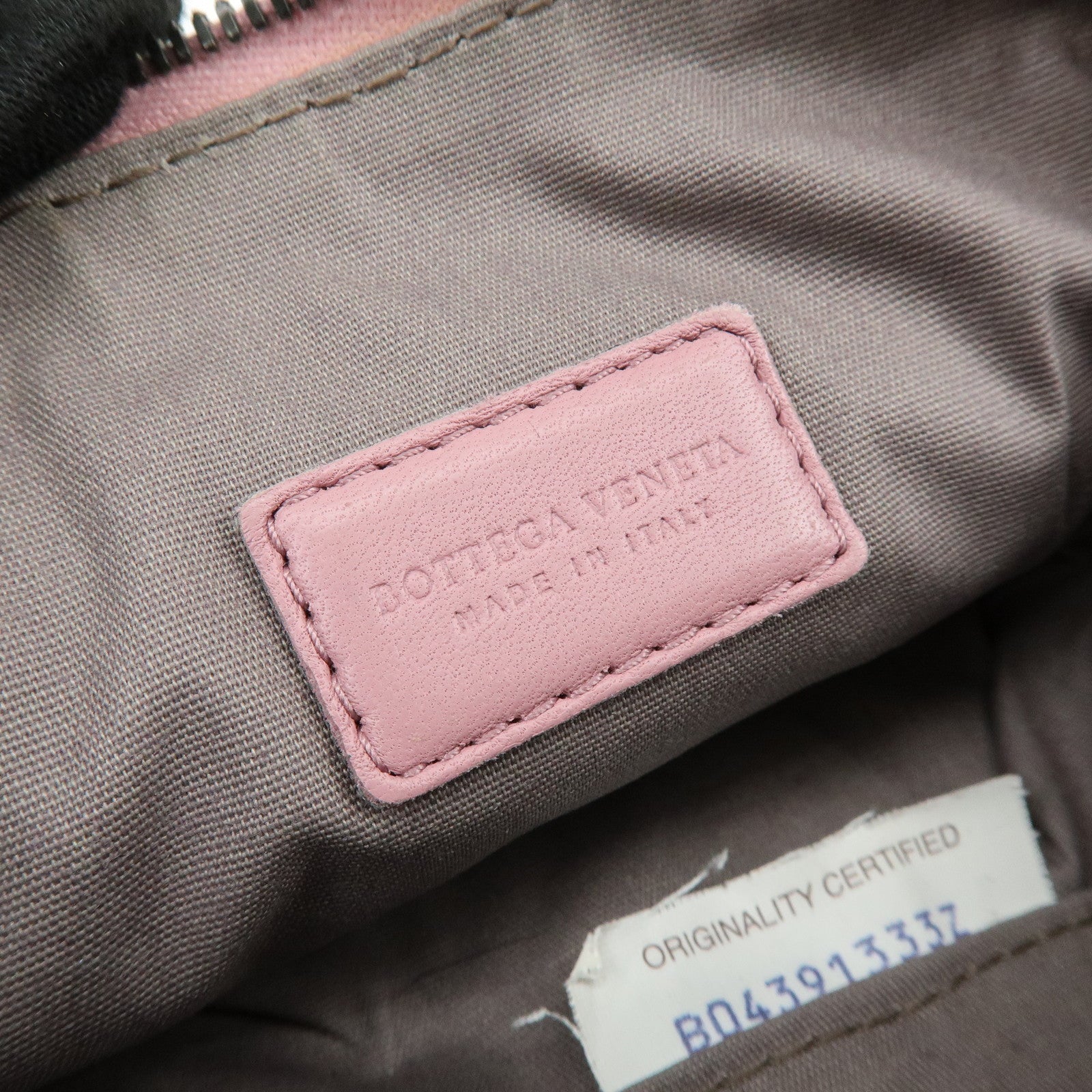 BOTTEGA VENETA Intrecciato Leather Pouch Cosmetic Pouch Pink