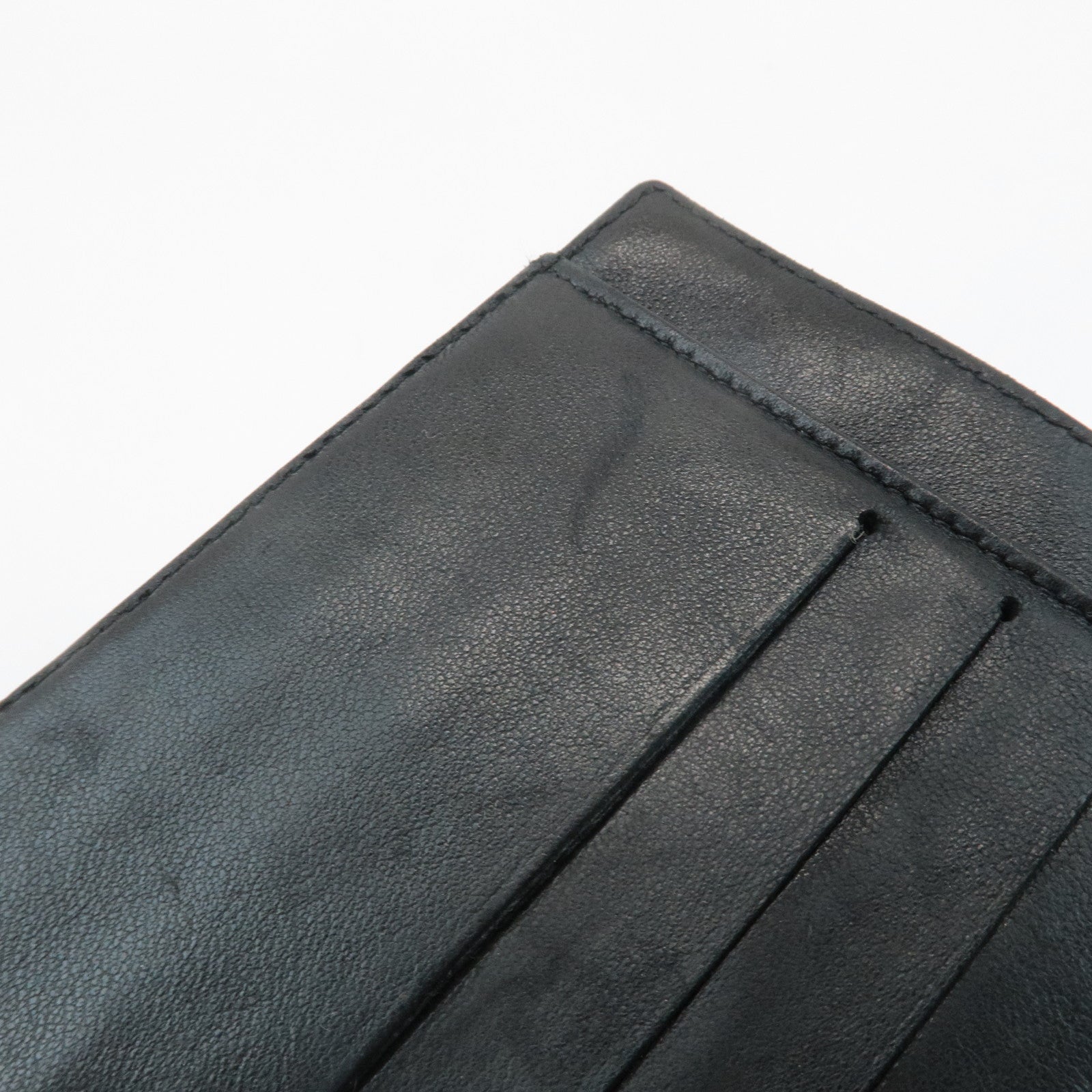 CHANEL COCO Mark Double Hook Compact Wallet Black 9837165 Used