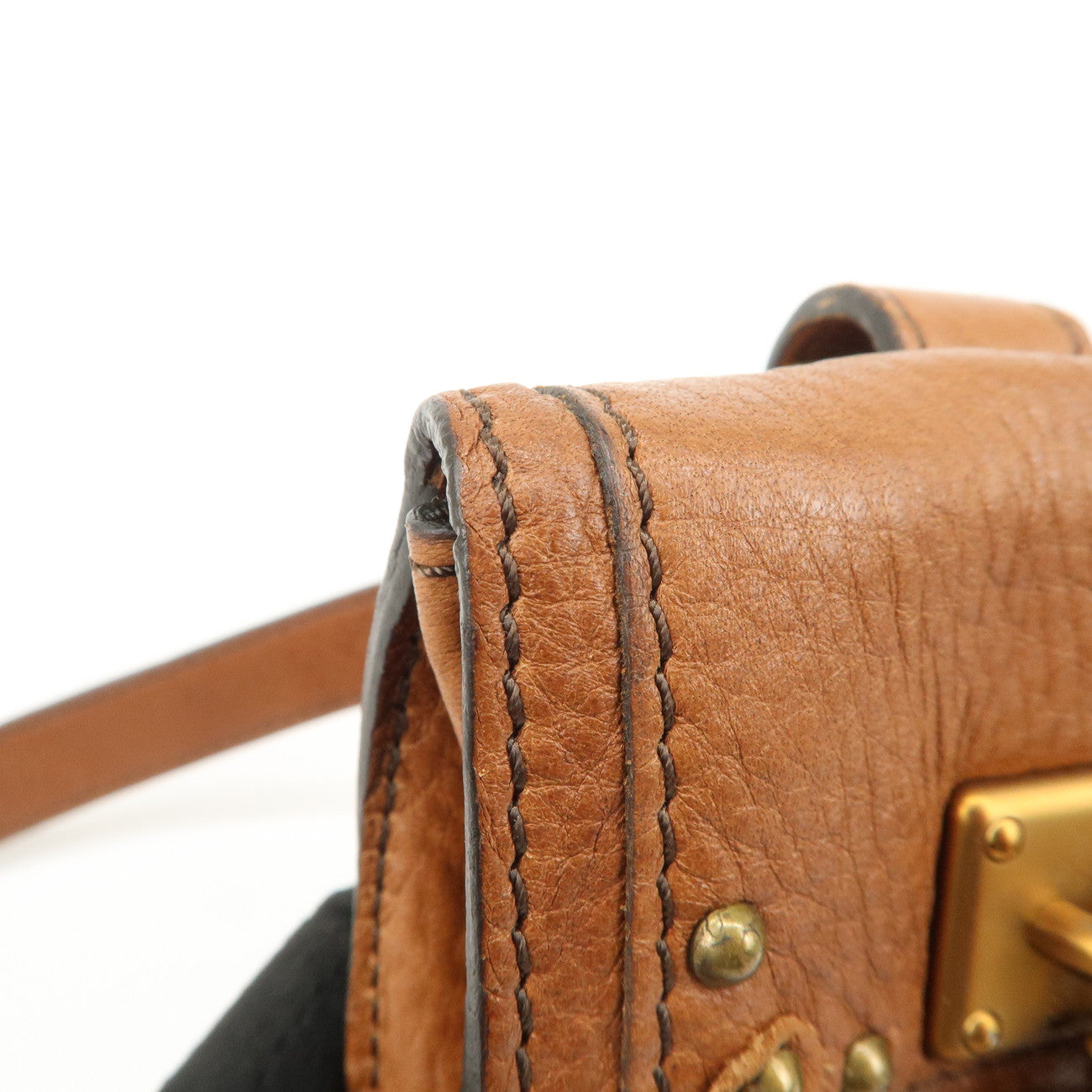 Chloe Paddington Belt Waist Bag Brown Gold