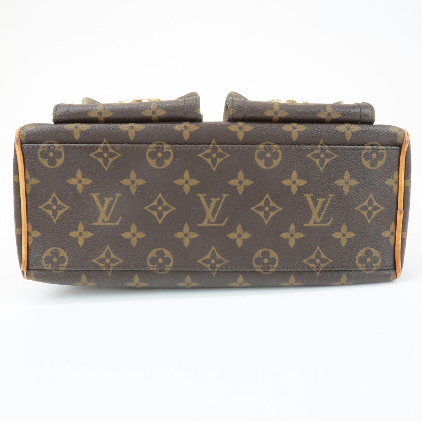Louis Vuitton Monogram Manhattan PM Hand Bag Brown M40026
