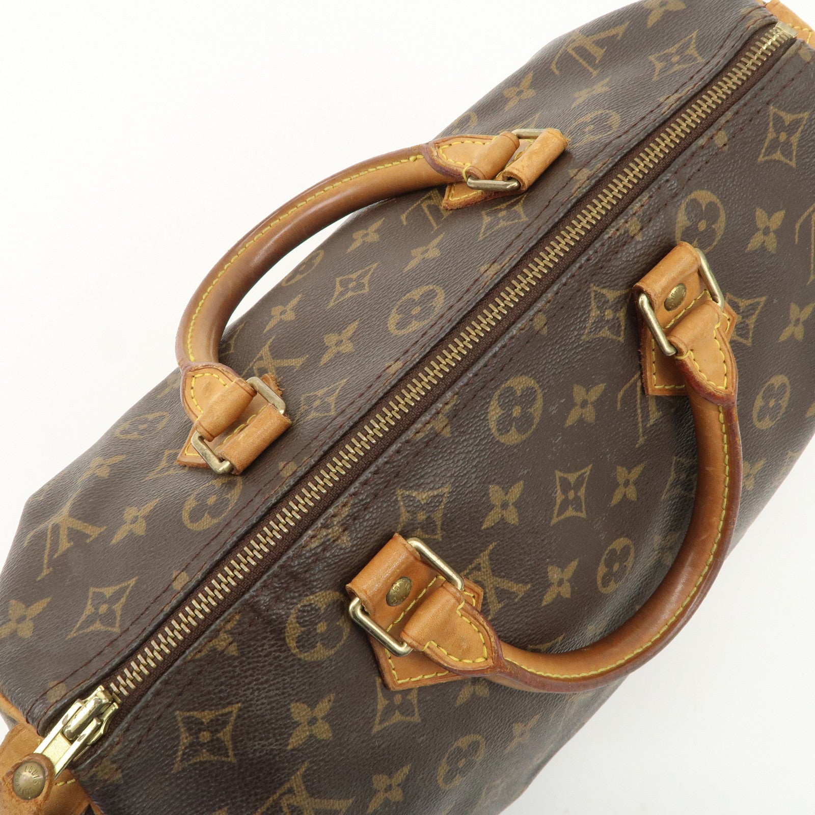 Louis Vuitton Monogram Speedy 30 Hand Bag Boston Bag Brown M41526 Used