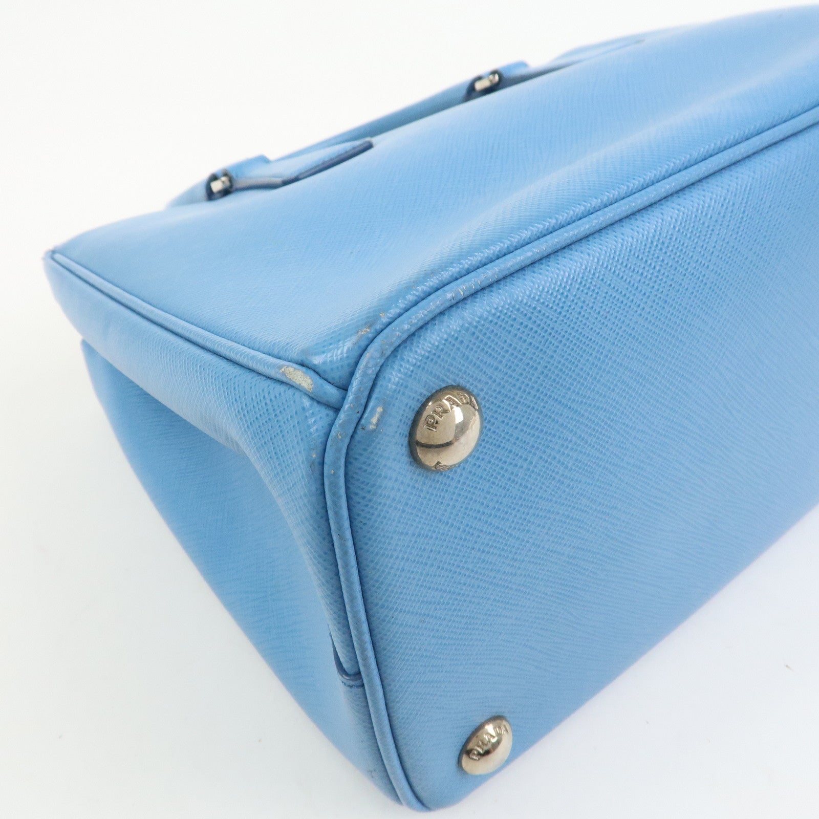 PRADA Traingle Logo Galleria 2Way Shoulder Bag Hand Bag 1BA863