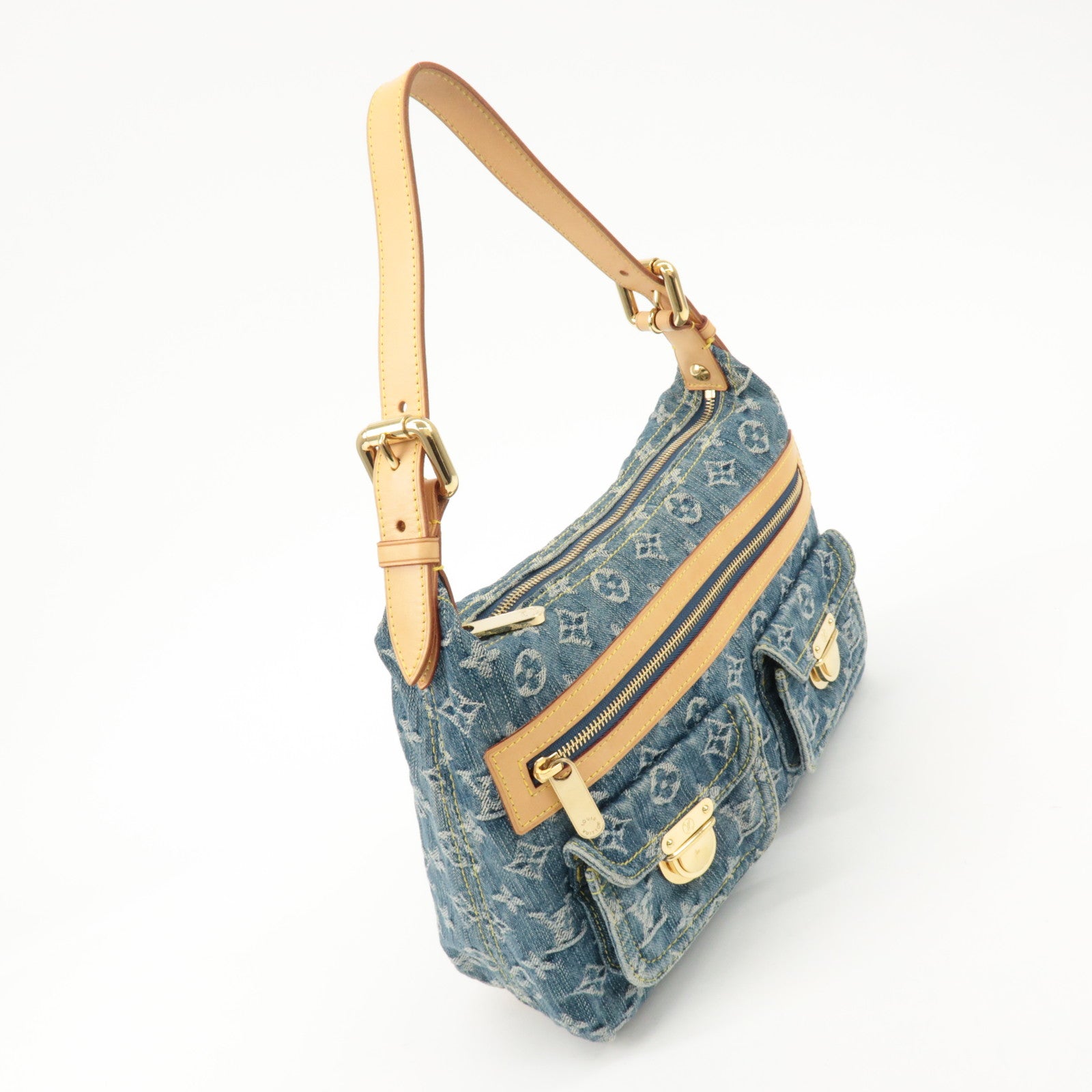 Louis Vuitton Monogram Denim Baggy PM 2Way Bag Shoulder Bag M95049 Used