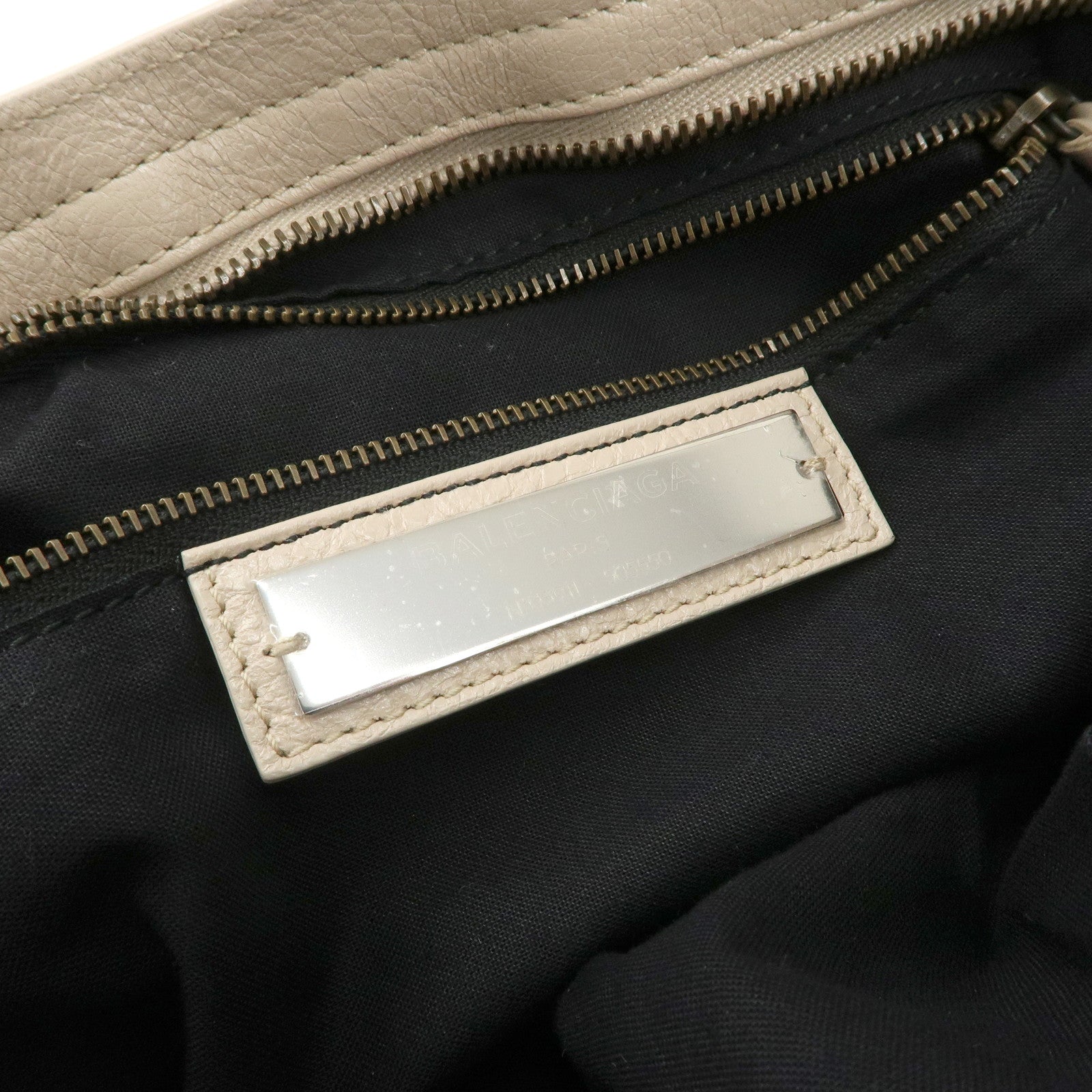 BALENCIAGA Classic City Leather 2Way Bag Shoulder Bag Beige 505550 Used