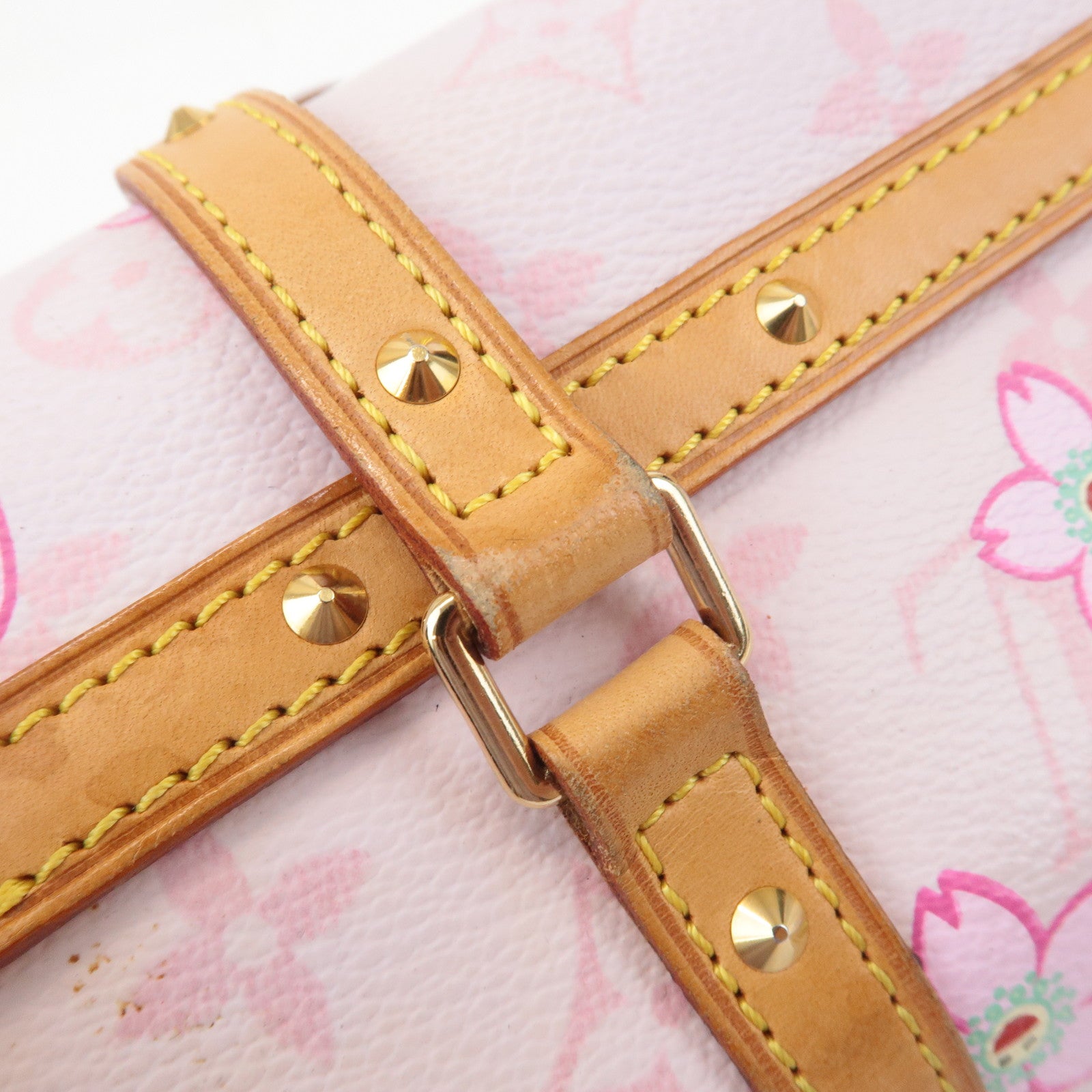 Louis Vuitton Monogram Cherry Blossom Papillon Hand Bag Rose M92010 Used