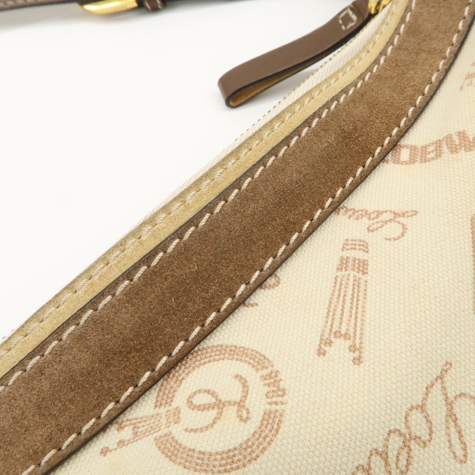 LOEWE Anagram Canvas Suede Leather Shoulder Bag 160th Anniverssary