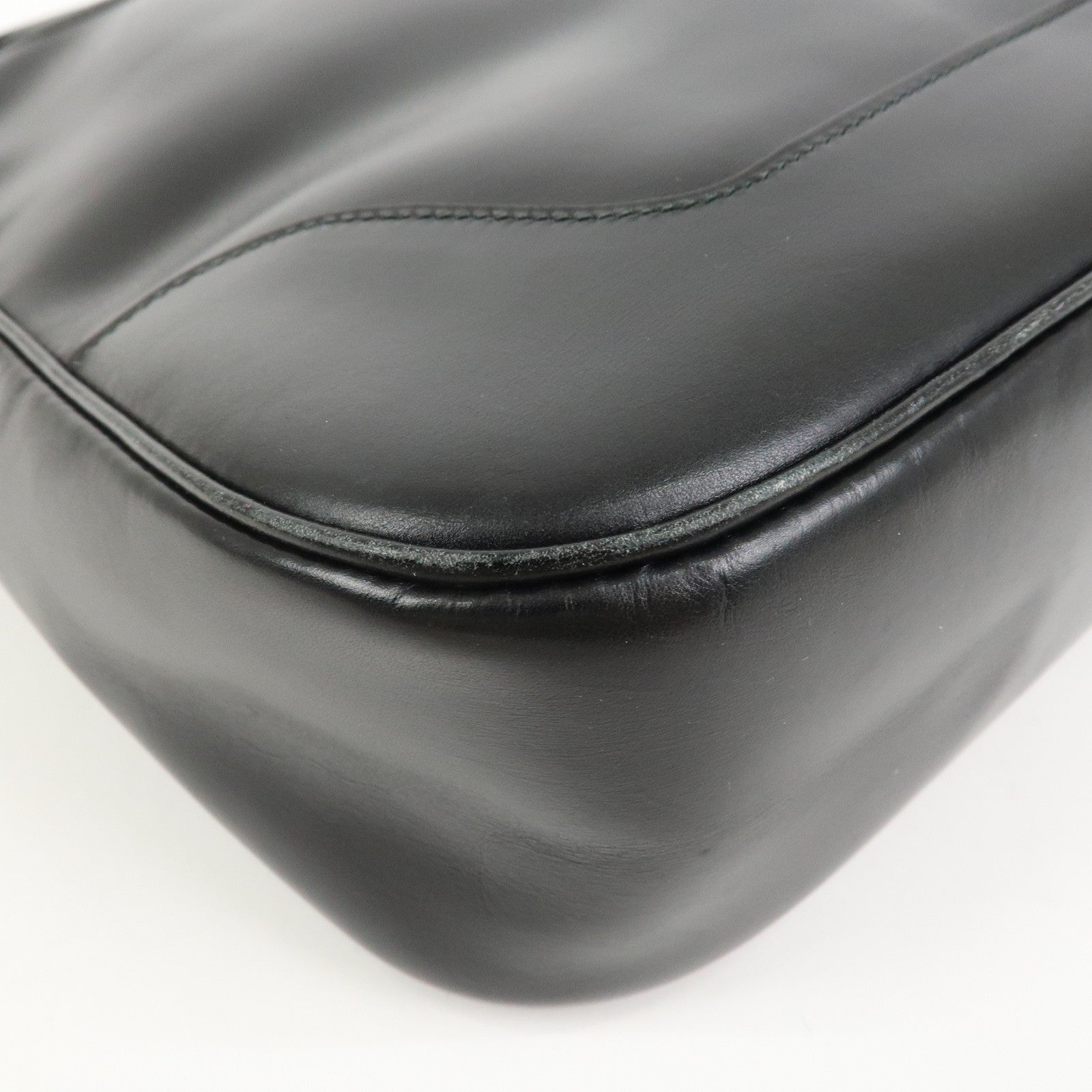 HERMES Trim 31 Courchevel Leather 〇J Stamped Shoulder Bag Balck