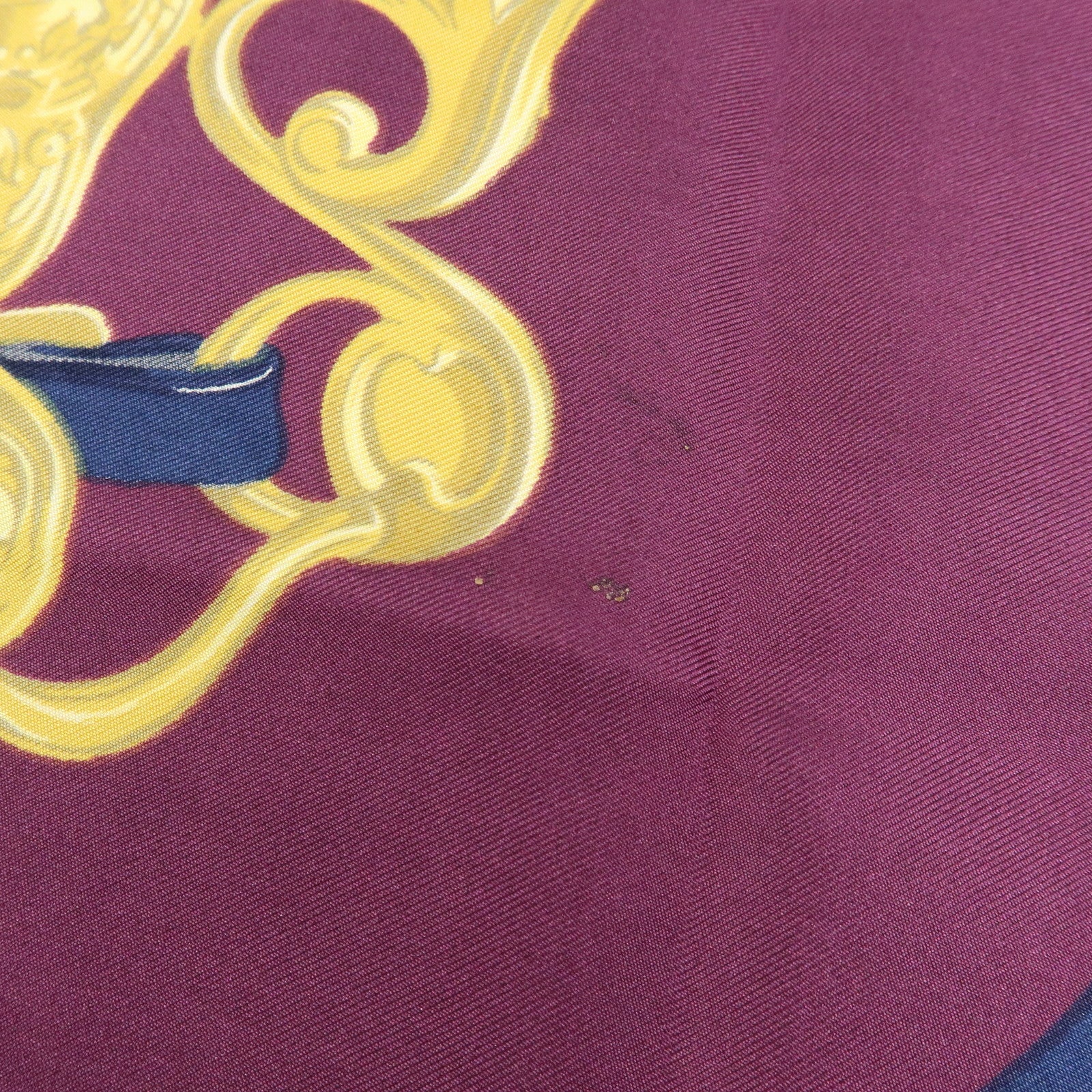 HERMES Carre 90 Silk 100% Scarf BRIDES DE GALA Navy Purple