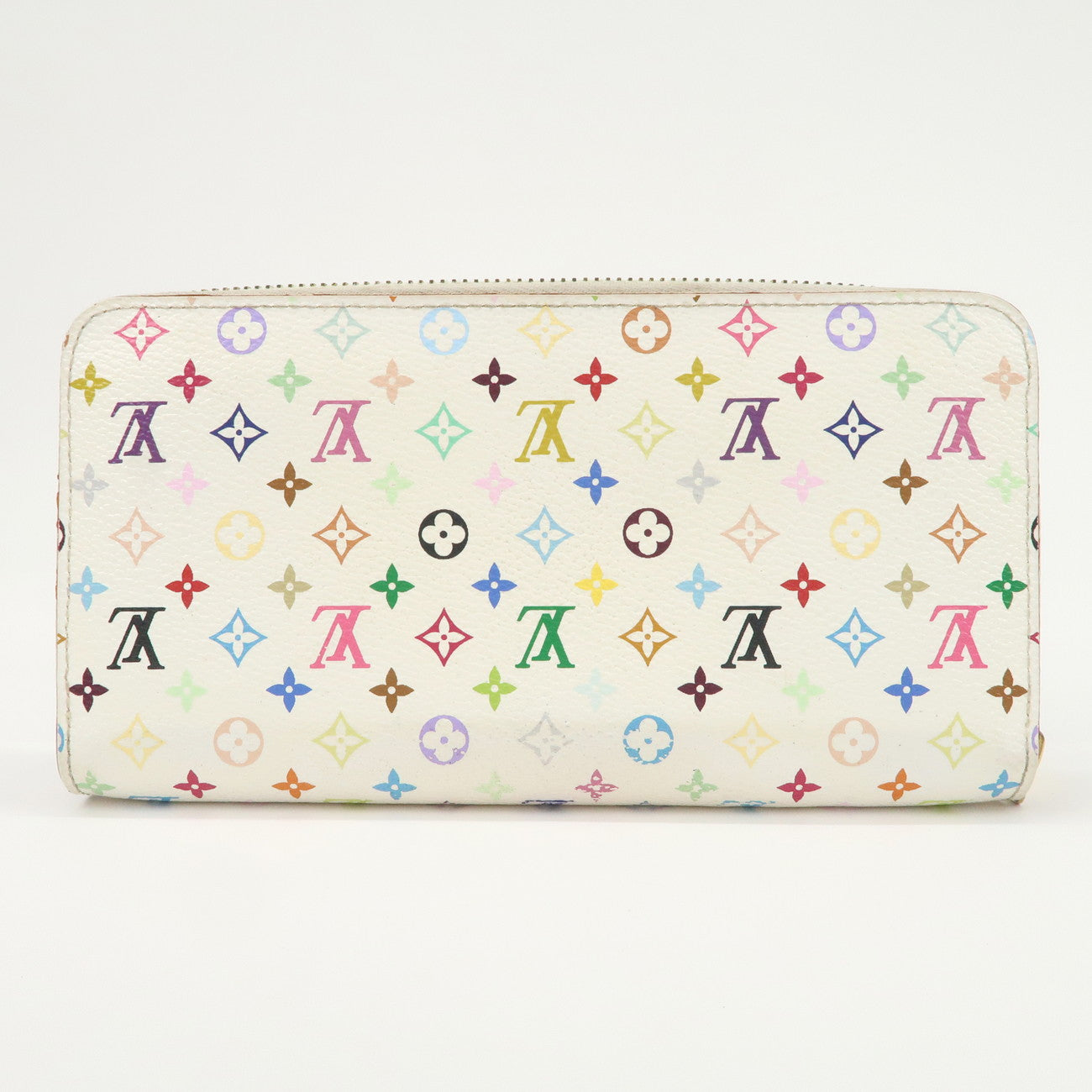 Louis Vuitton Monogram Multicolor Zippy Long Wallet Blanc M60241