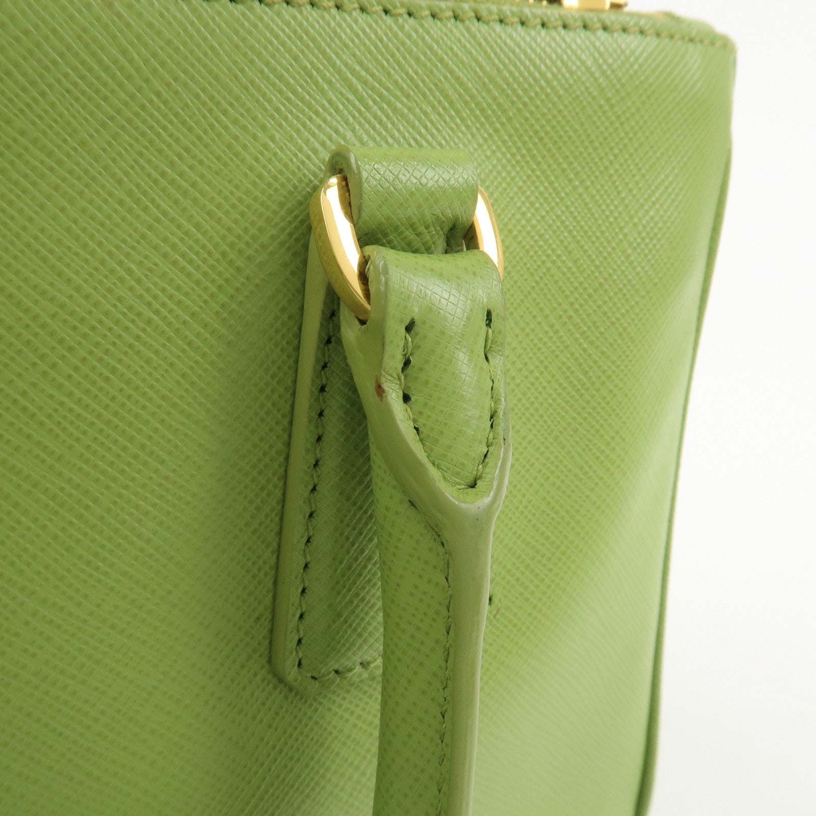 PRADA Galleria 2WAY Bag Hand Bag Shoulder Bag Light Green BN2316