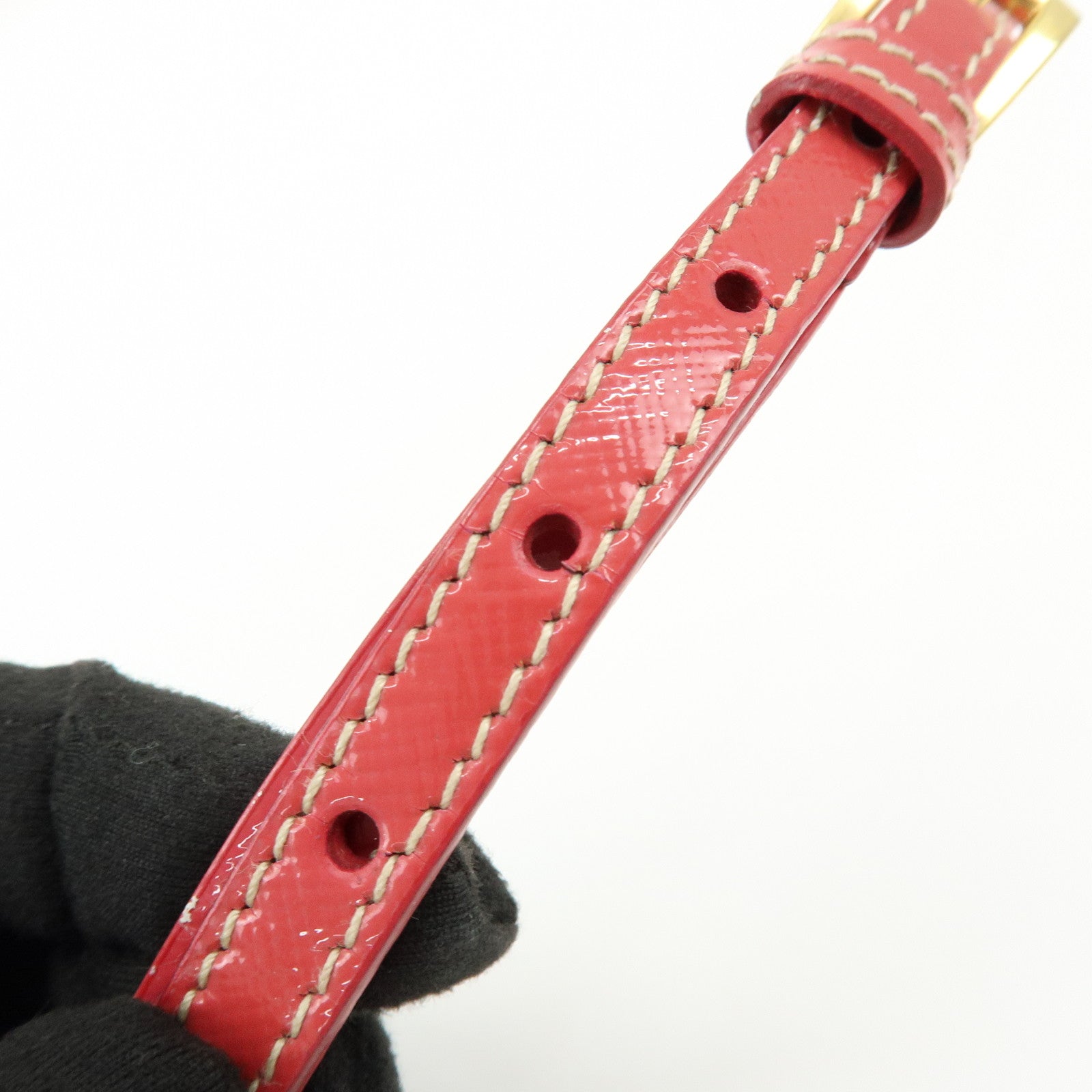 PRADA Patent Leather 2Way Shoulder Chain Bag Hand Bag Pink