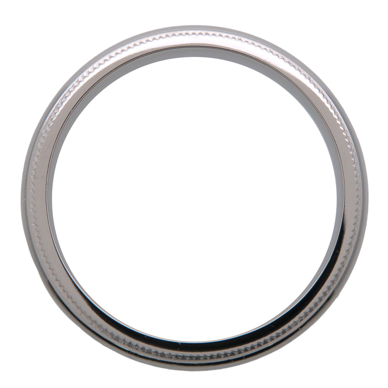 Tiffany & Co Milgrain Band Ring PT950 Platinum US7.5 EU55.5 HK16