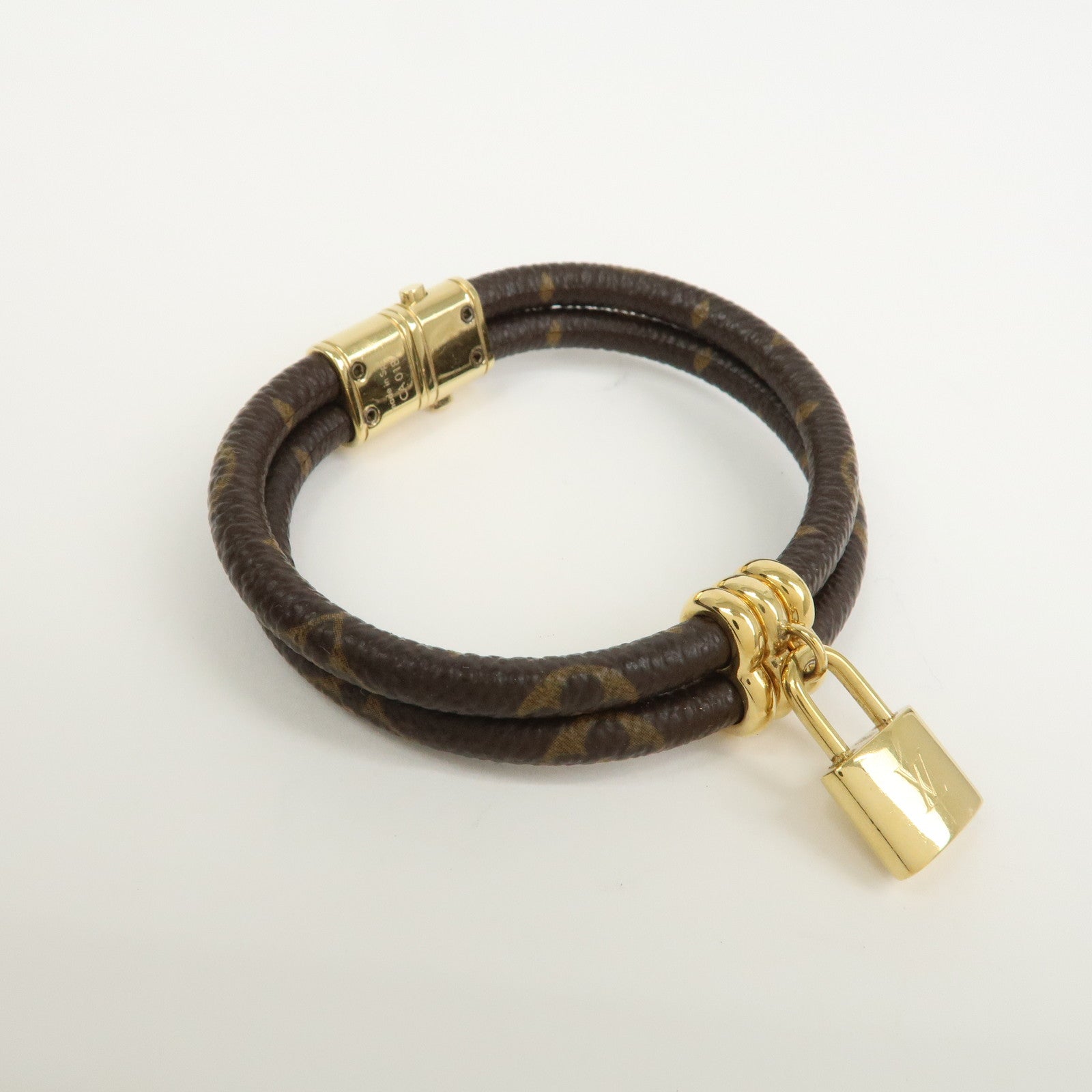 Louis Vuitton Monogram Keep It Twice Bracelet Monogram Gold M6640F