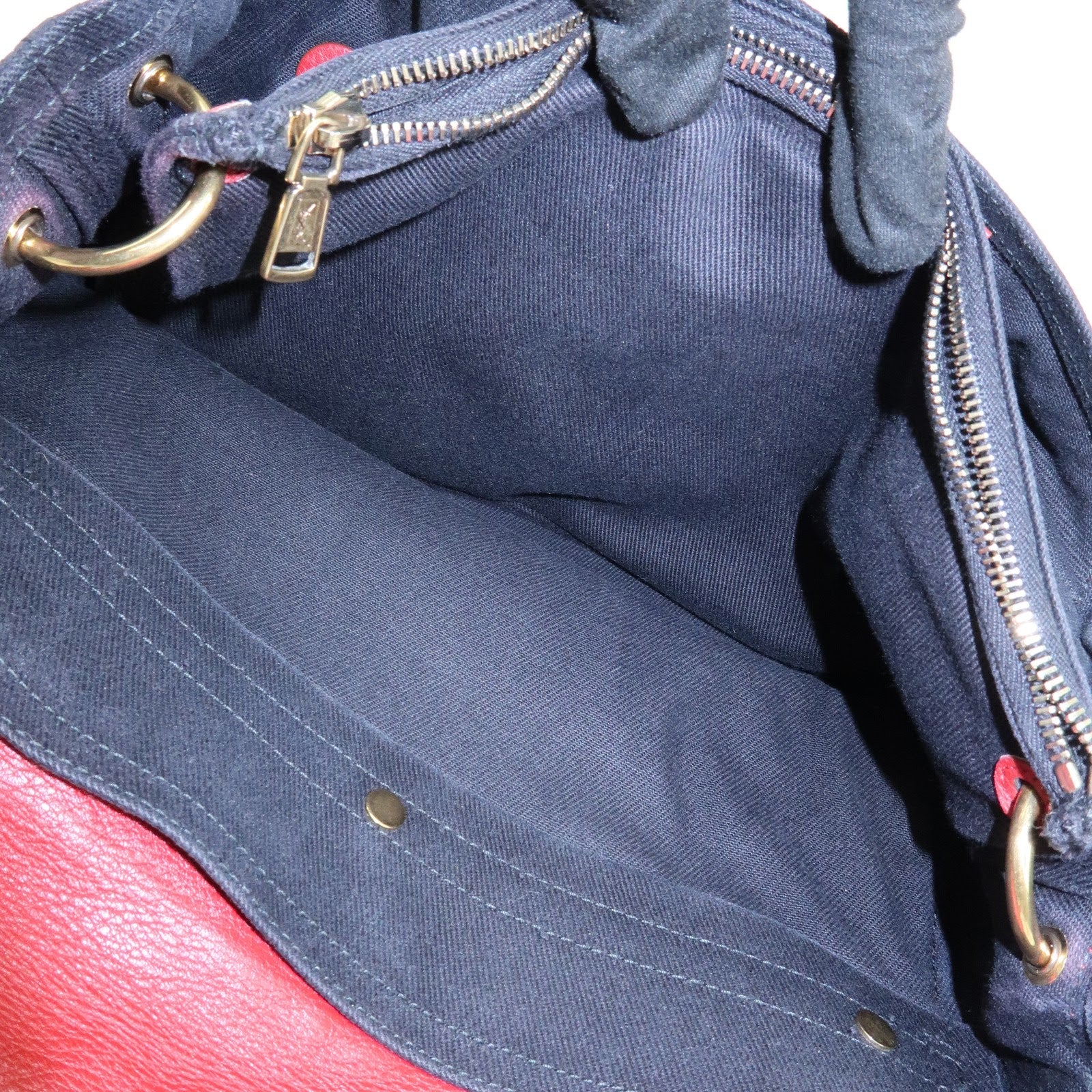 SAINT LAURENT PARIS Muse Two Leather Shoulder Bag Red 265707