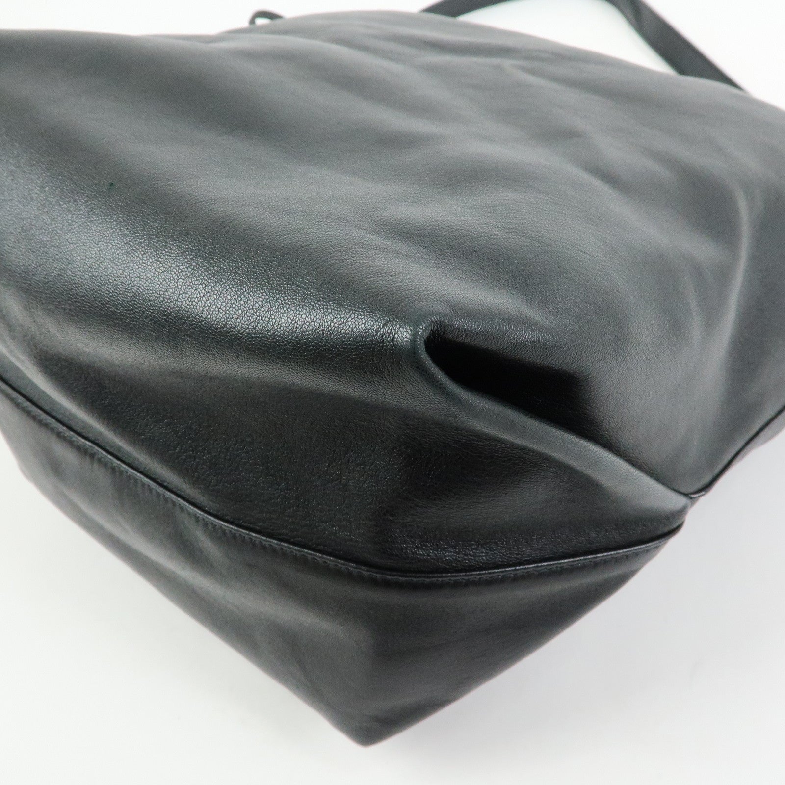 SAINT LAURENT PARIS Teddy Leather Chain Shoulder Bag Black 538447