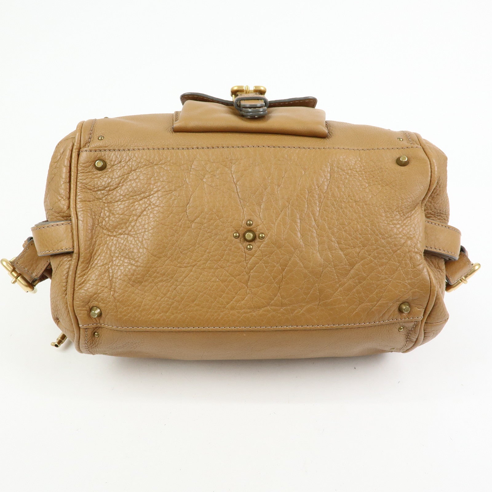 Chloe Paddington Leather Shoulder Bag Boston Bag Brown