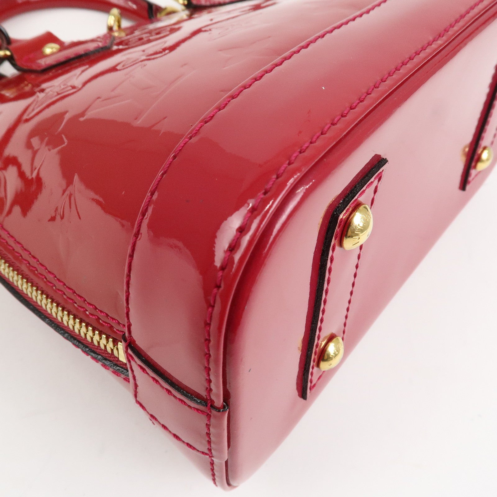 Louis Vuitton Monogram Vernis Leather Alma BB 2Way Bag Red M91606