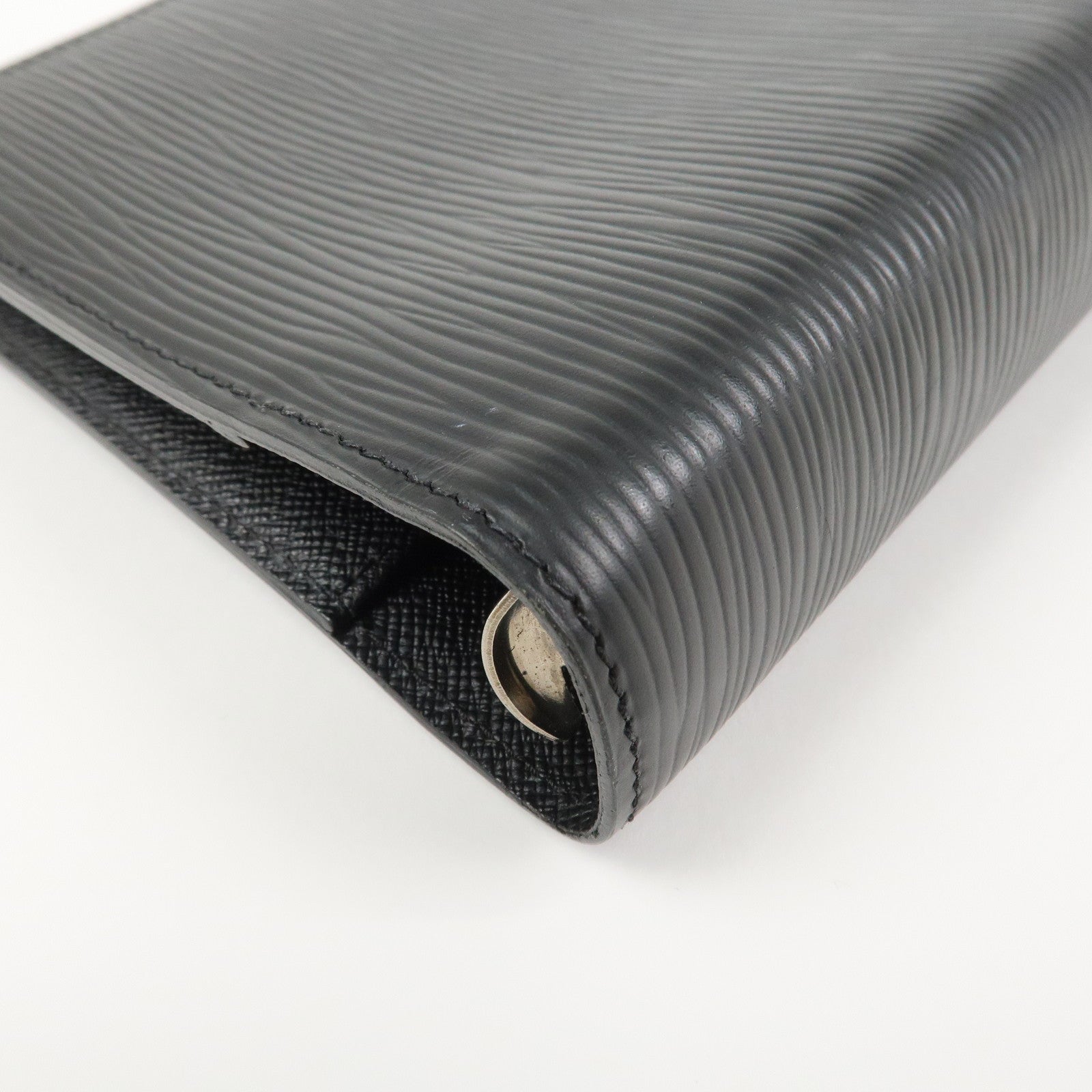 Louis Vuitton Epi Agenda MM Planner Cover Noir Black R20042