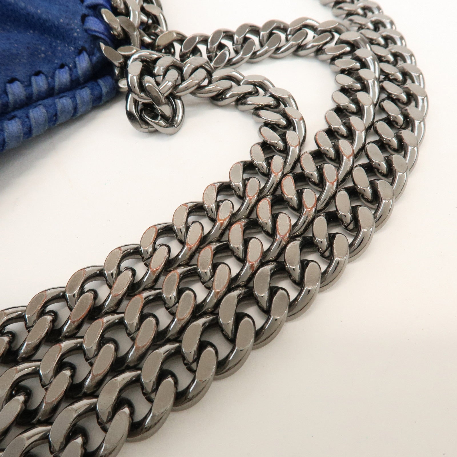 STELLA MCCARTNEY Falabella 2Way Shoulder Bag Tote Bag Blue Silver