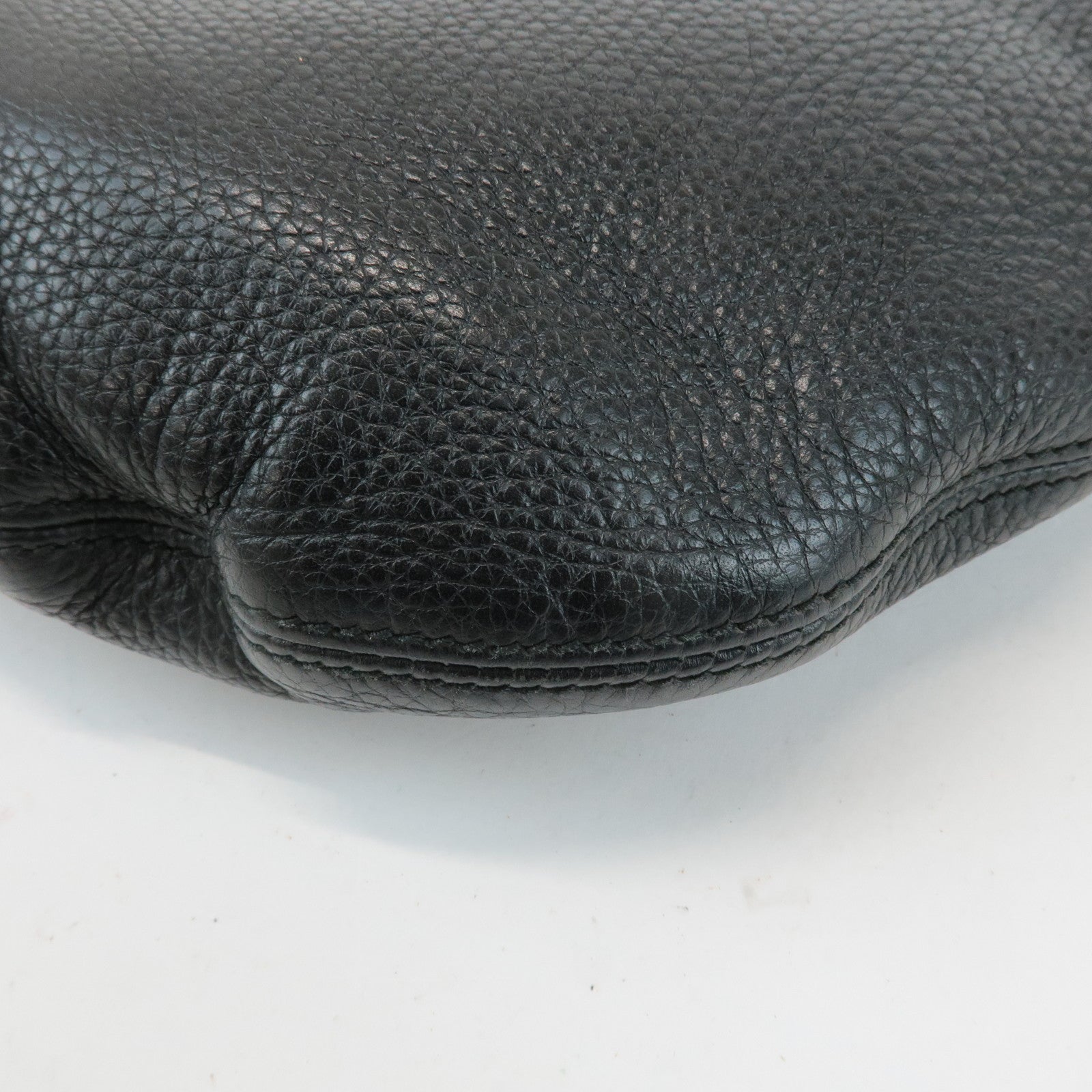 GUCCI SOHO Interlocking G Leather Shoulder Bag Black 308361 Used