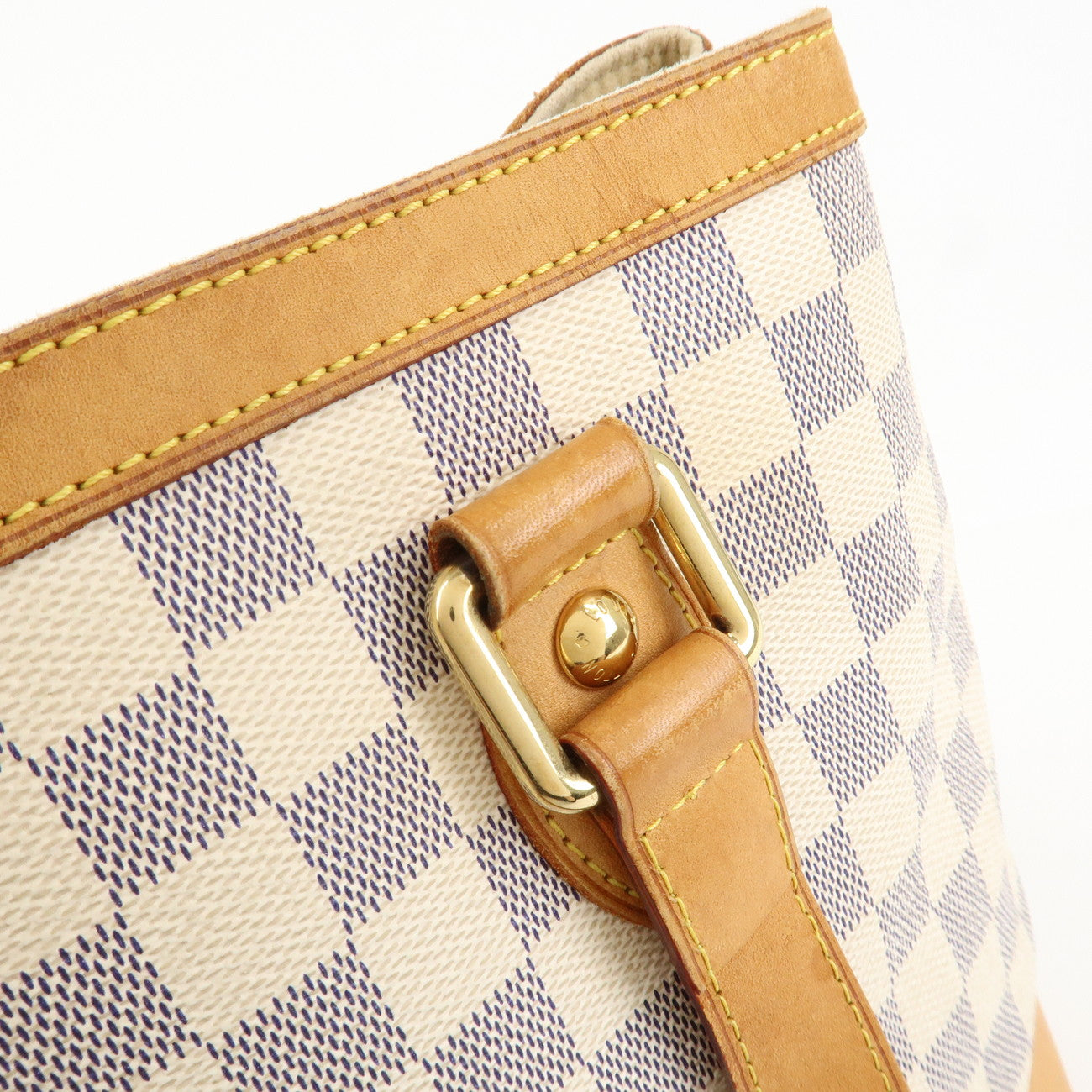 Louis Vuitton Damier Azur Hampstead MM Canvas Hand Bag N51206 Used