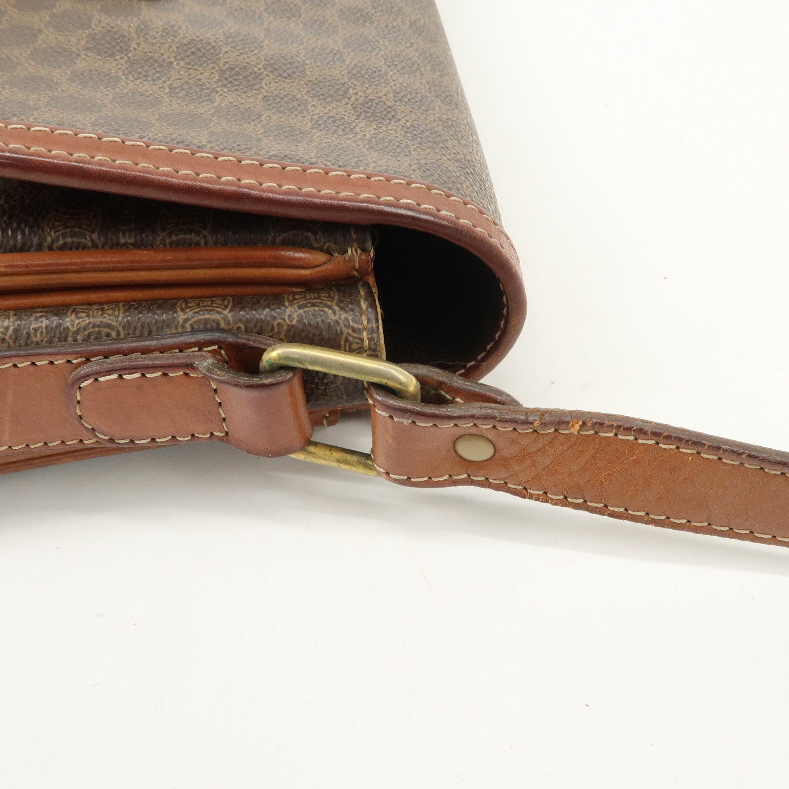 CELINE Macadam PVC Leather Shoulder Bag Crossbody Bag