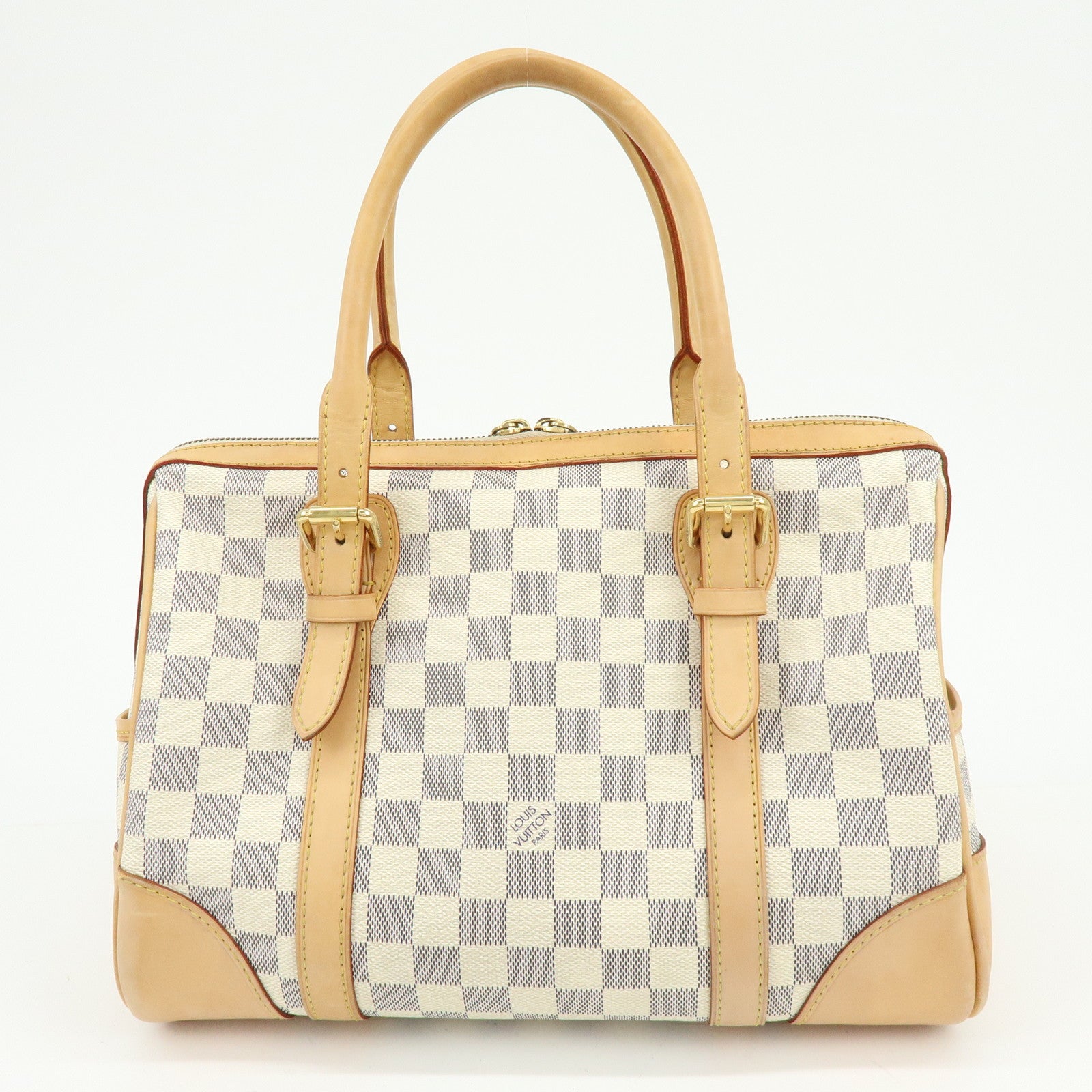 Louis Vuitton Damier Azur Leather Canvas Berkeley Hand Bag N52001