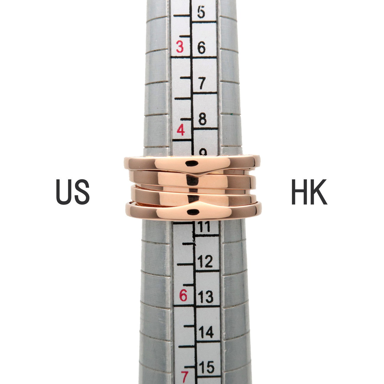 BVLGARI B-Zero1 3Band Ring K18 750PG Rose Gold #49 US4.5 EU49 HK10