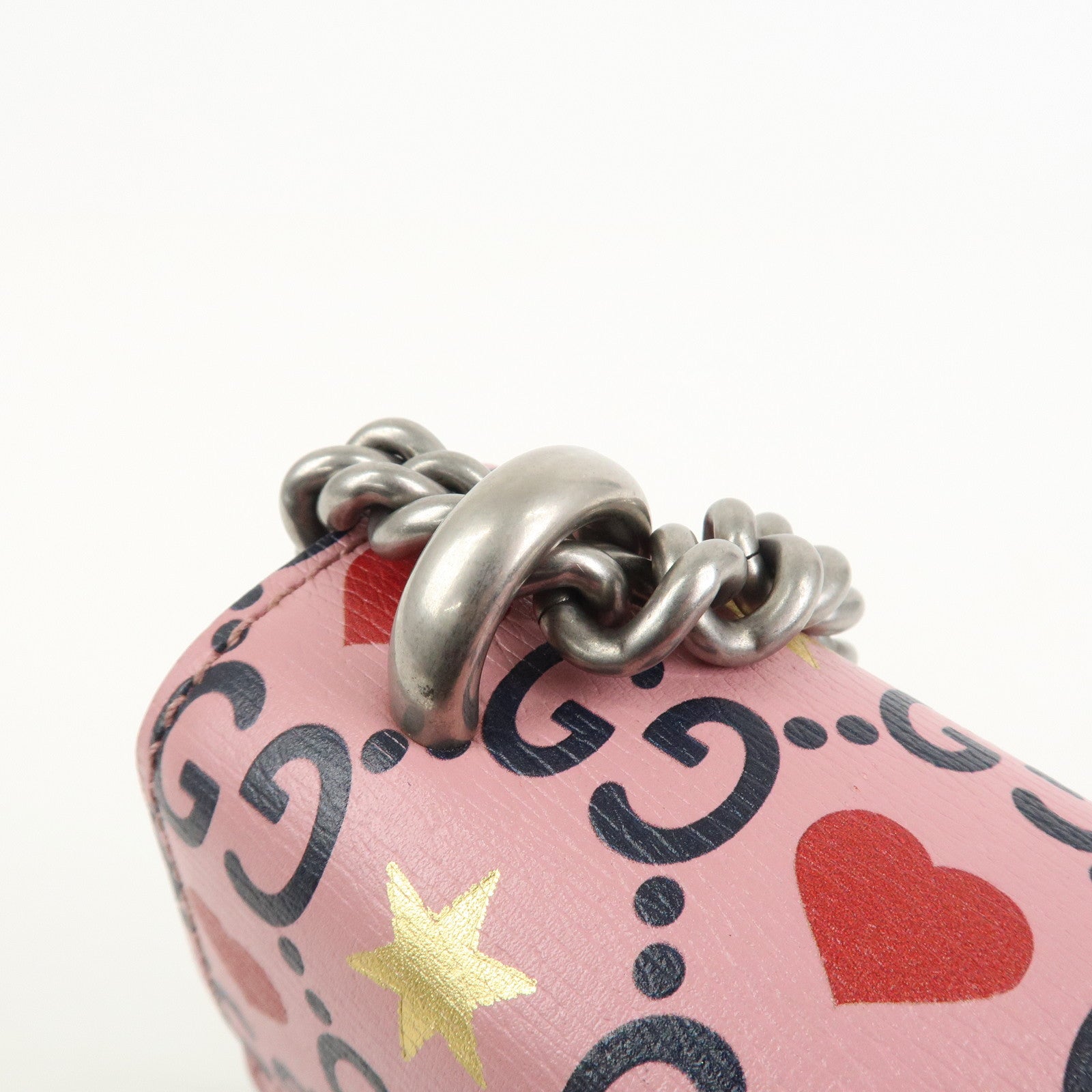 GUCCI Dionysus Leather Chain Shoulder Bag Valentine Limited 421970