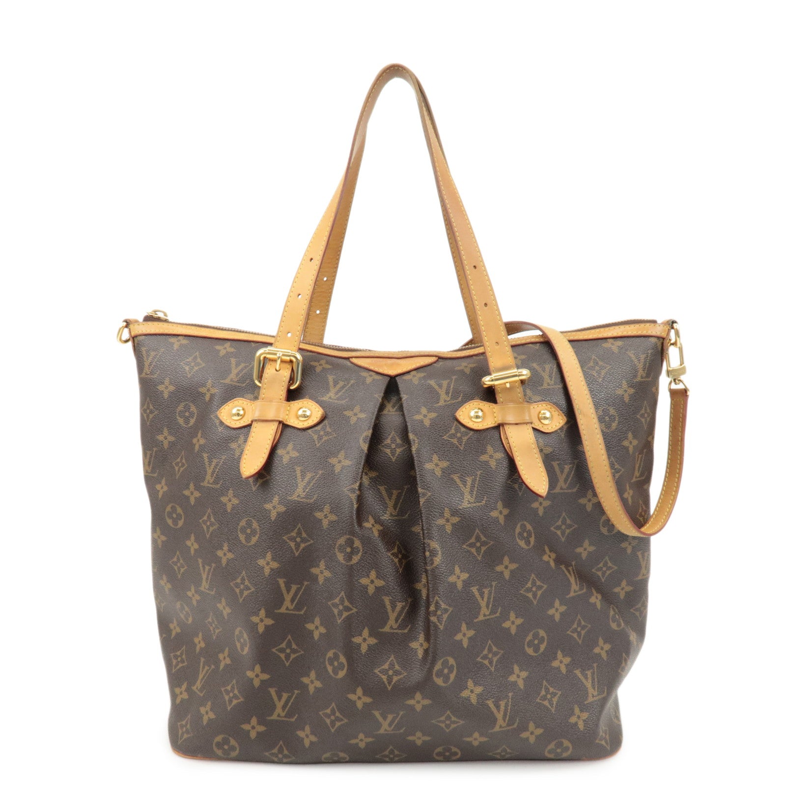 Louis Vuitton Monogram Palermo GM 2Way Hand Bag Brown M40146 Used
