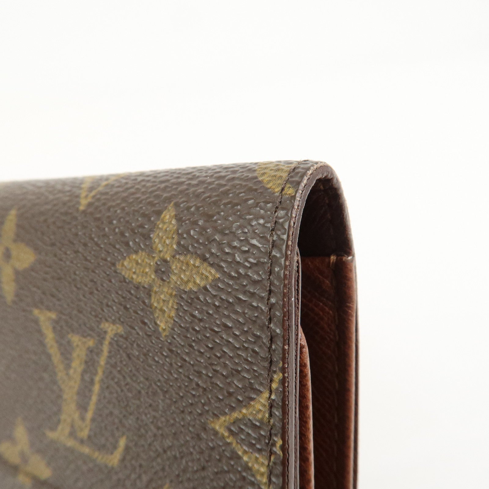Louis Vuitton Porte Tresor Etui Chequier Wallet Brown M61200
