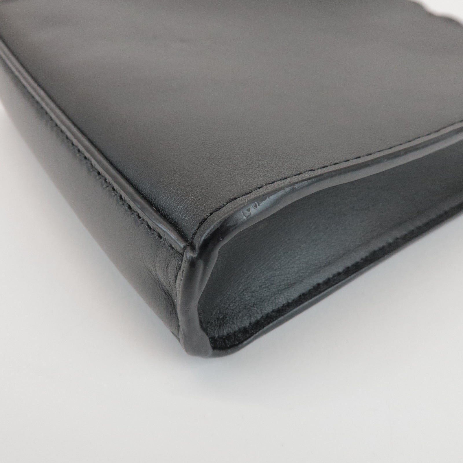 JIL SANDER Tangle Leather Shoulder Bag Crossbody Bag Black