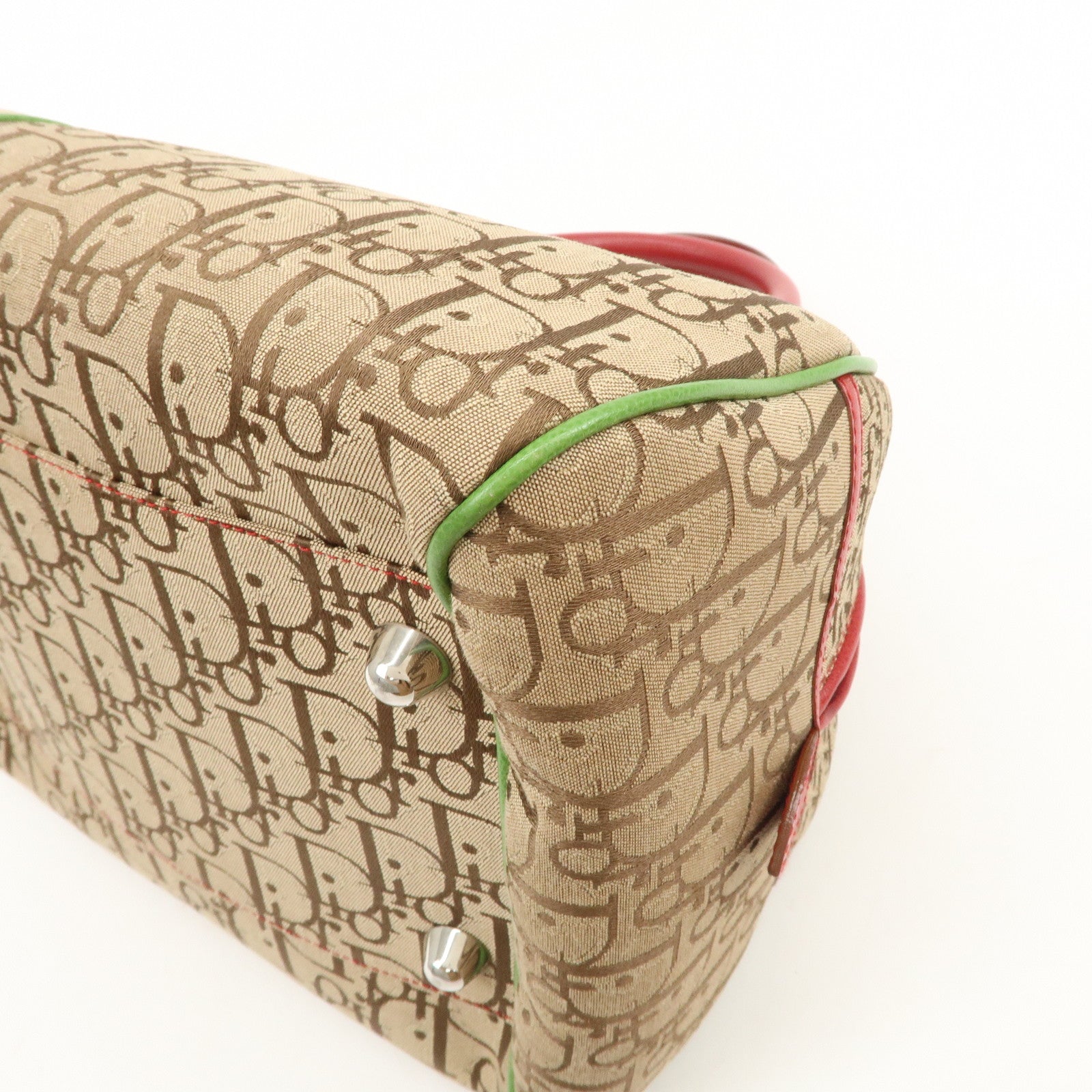 Christian Dior Rasta Trotter Canvas Leather Boston Bag Hand Bag