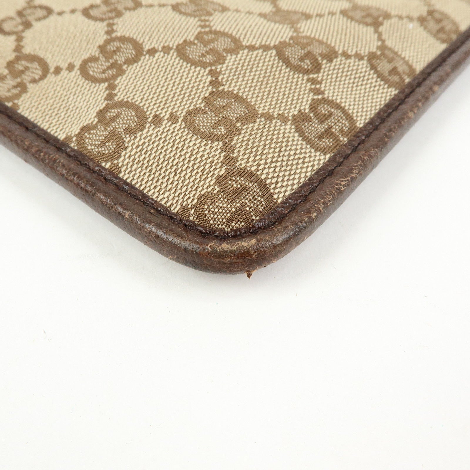 GUCCI GG Canvas Leather Shoulder Crossbody Bag Beige Brown 27639