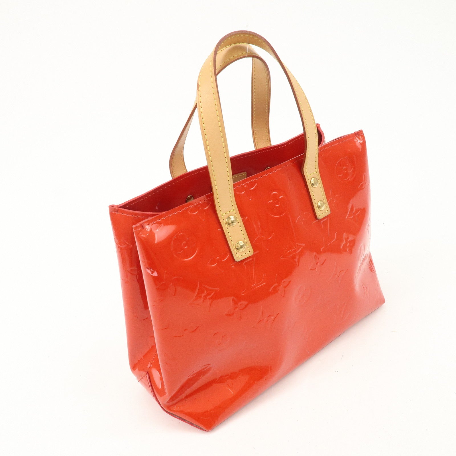 Louis Vuitton Monogram Vernis Lead PM Hand Bag Rouge M91088 Used